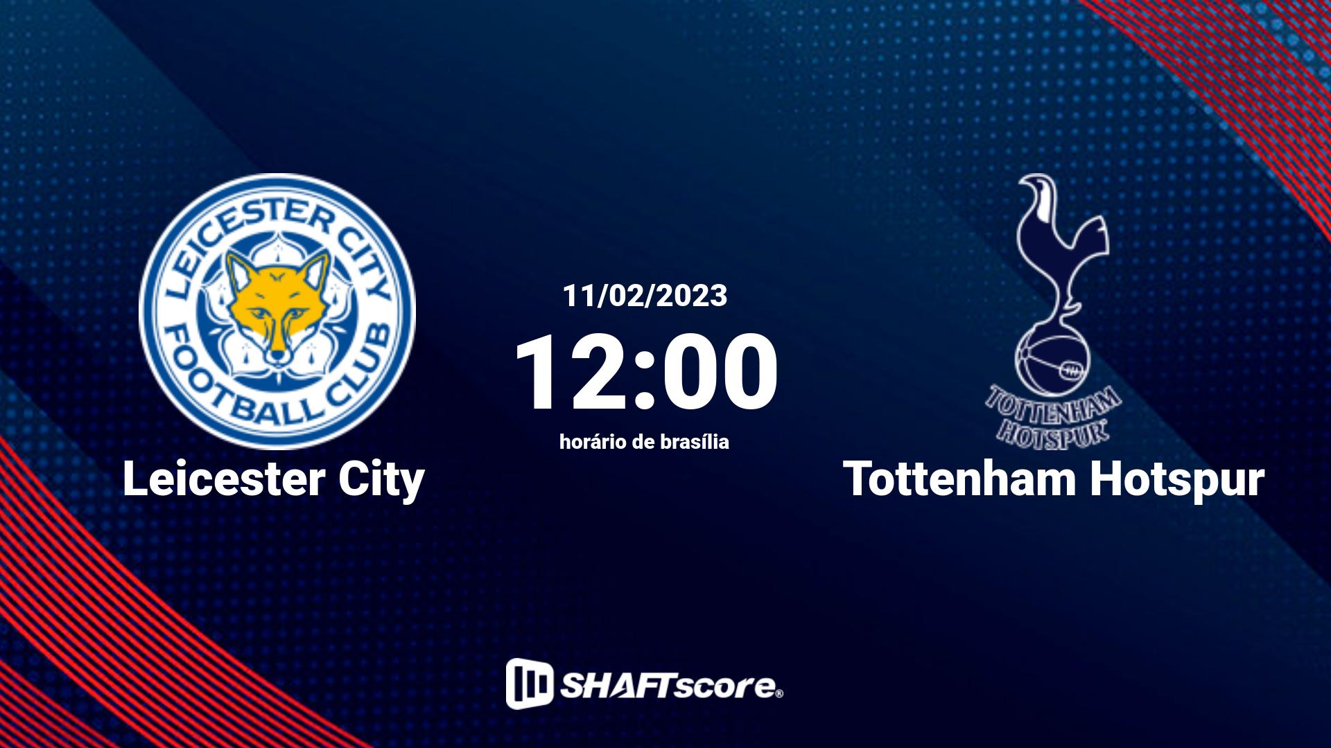 Estatísticas do jogo Leicester City vs Tottenham Hotspur 11.02 12:00