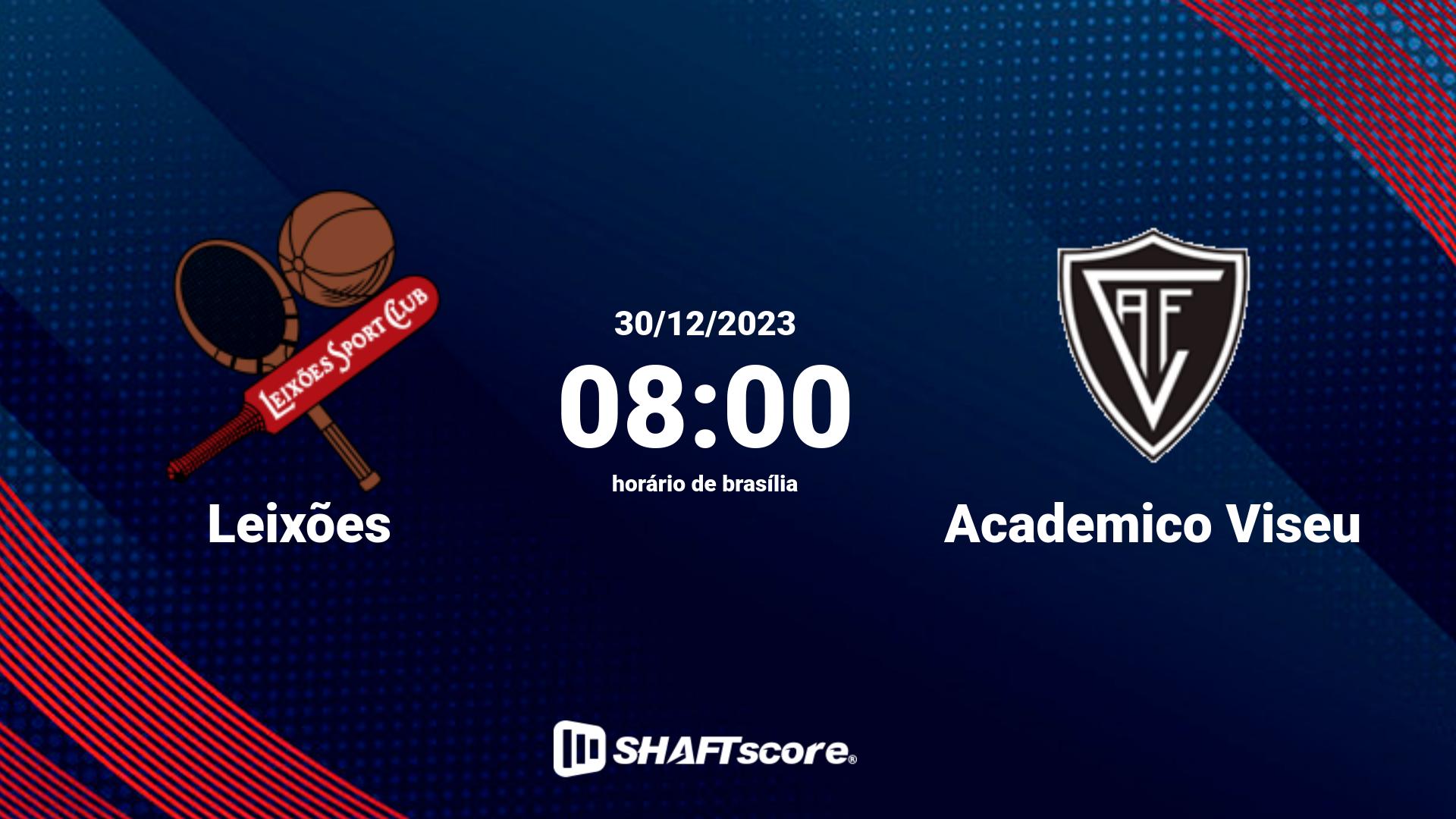 Estatísticas do jogo Leixões vs Academico Viseu 30.12 08:00