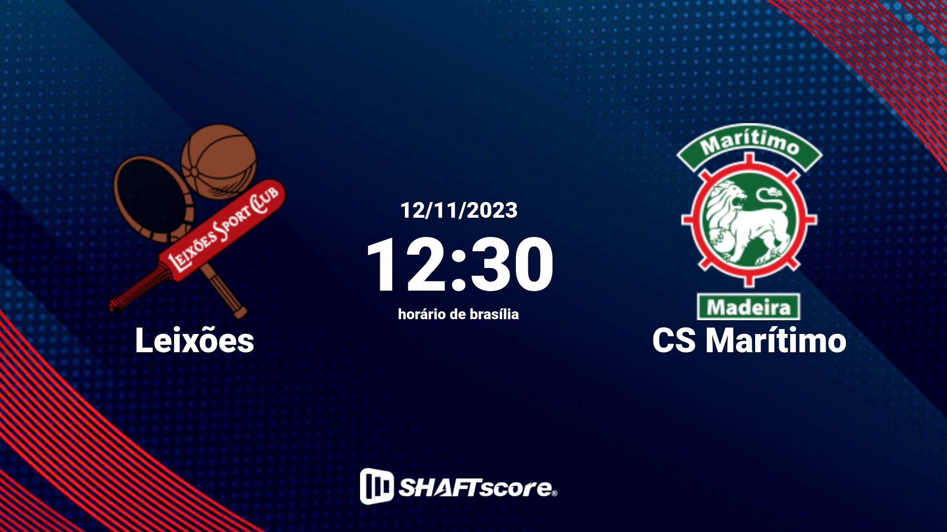 Estatísticas do jogo Leixões vs CS Marítimo 12.11 12:30