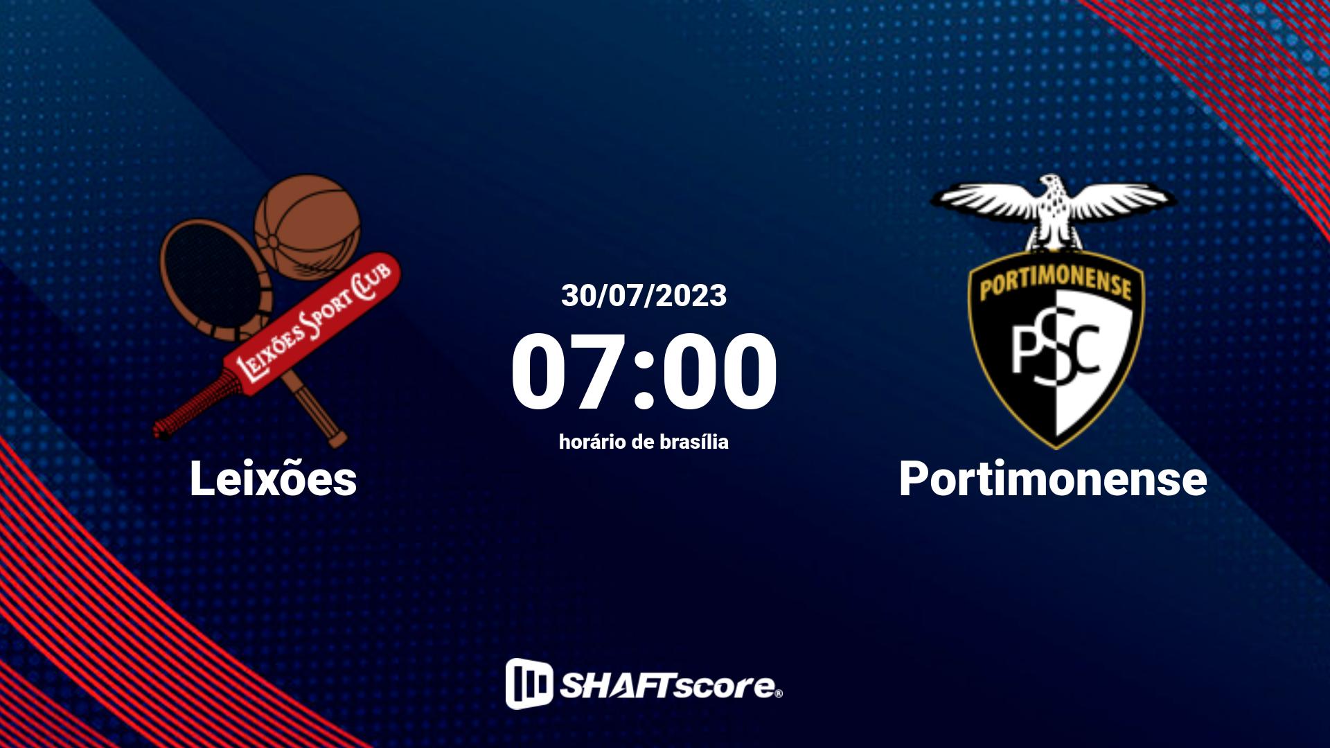 Estatísticas do jogo Leixões vs Portimonense 30.07 07:00