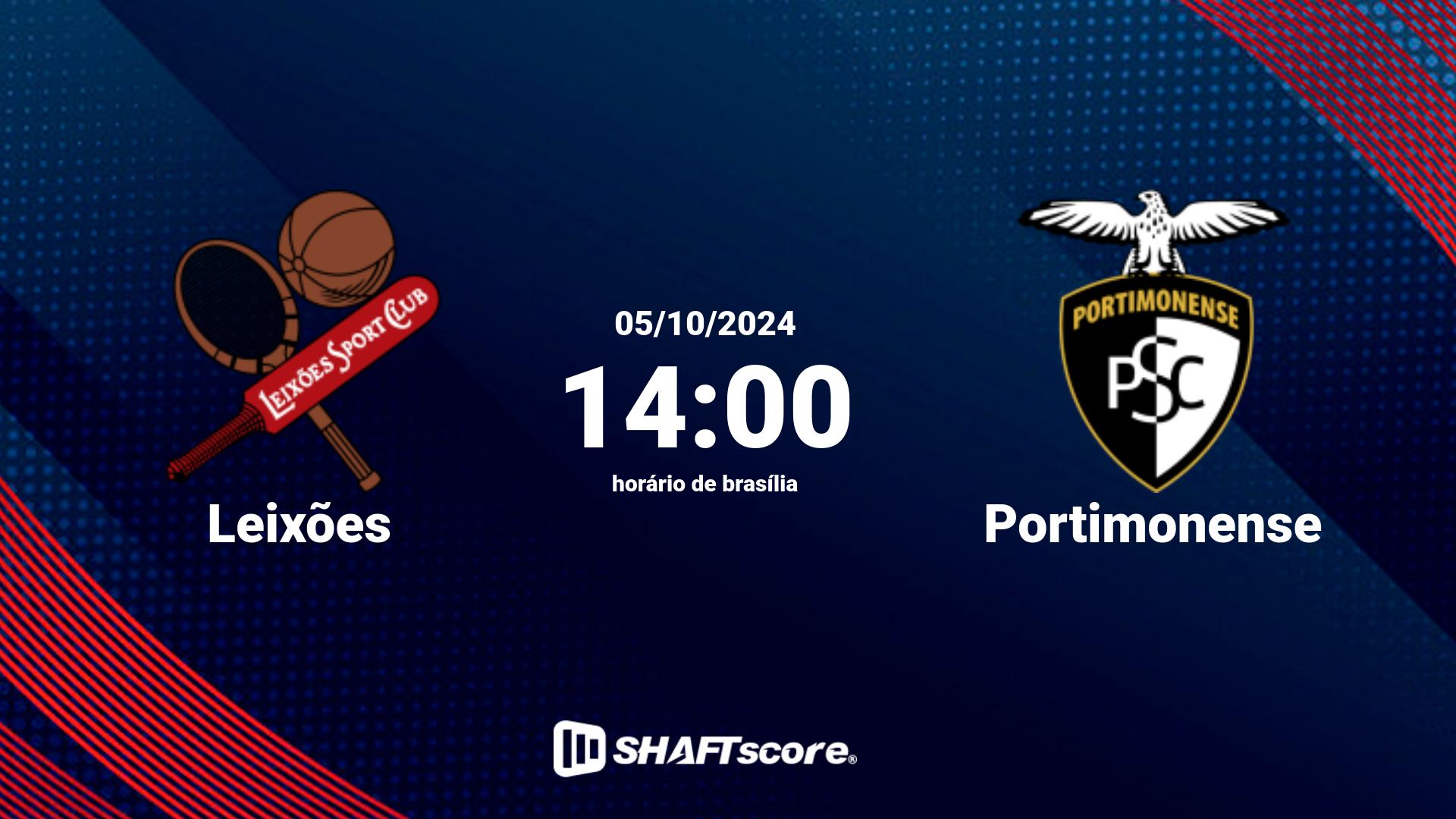 Estatísticas do jogo Leixões vs Portimonense 05.10 14:00