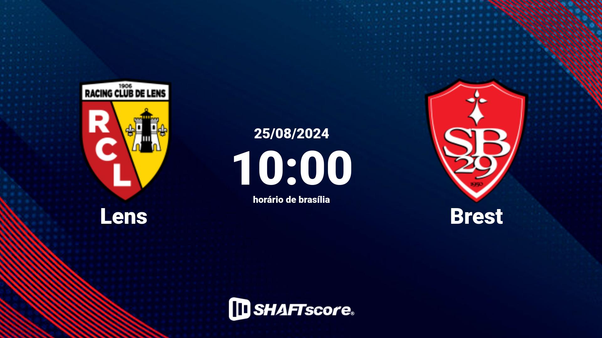 Estatísticas do jogo Lens vs Brest 25.08 10:00