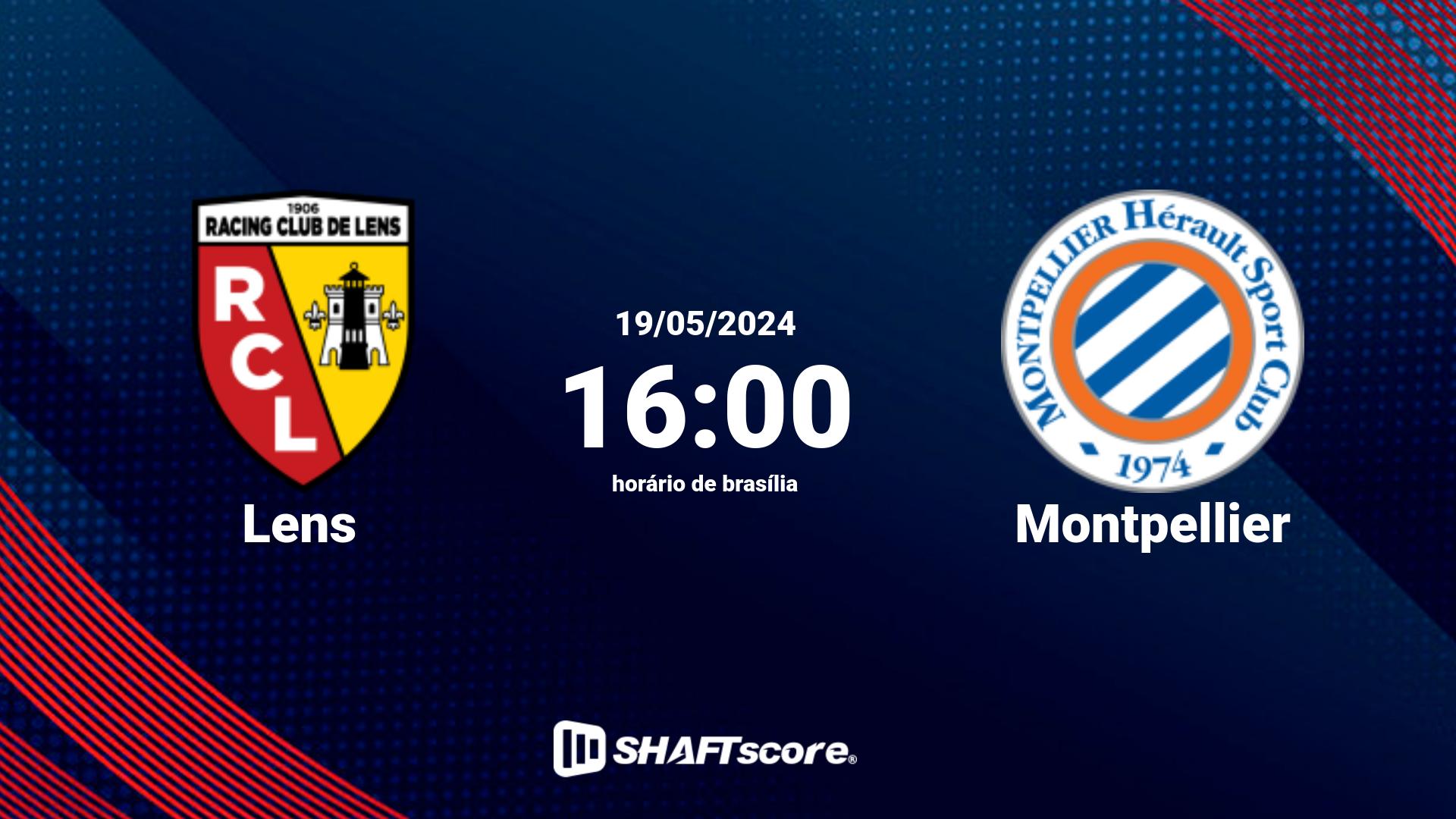 Estatísticas do jogo Lens vs Montpellier 19.05 16:00