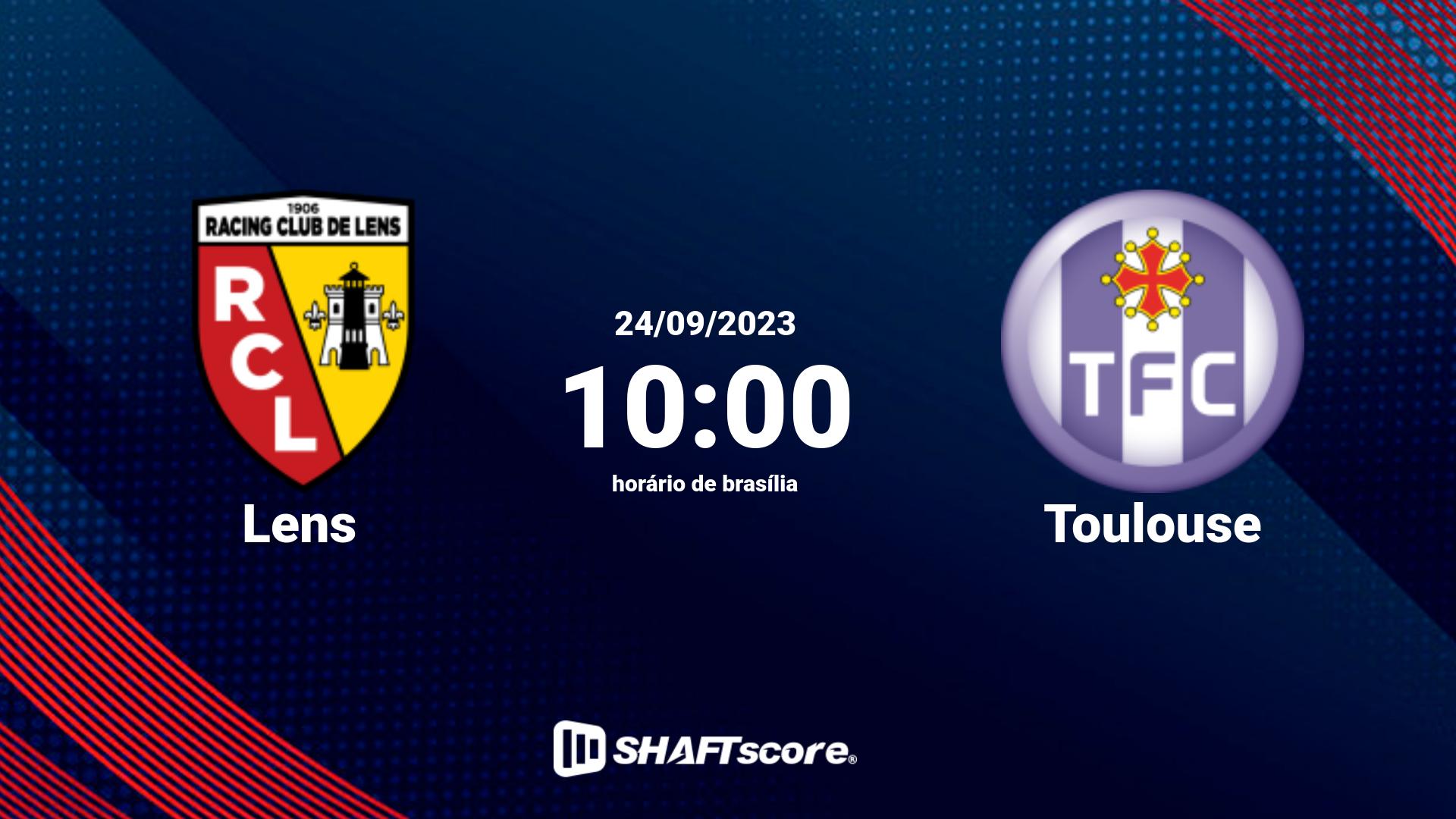 Estatísticas do jogo Lens vs Toulouse 24.09 10:00