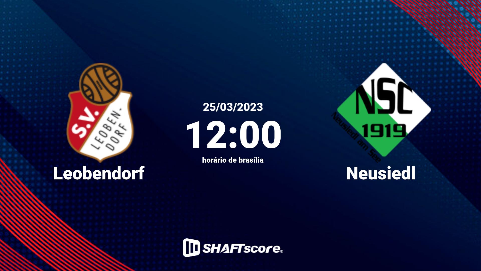 Estatísticas do jogo Leobendorf vs Neusiedl 25.03 12:00