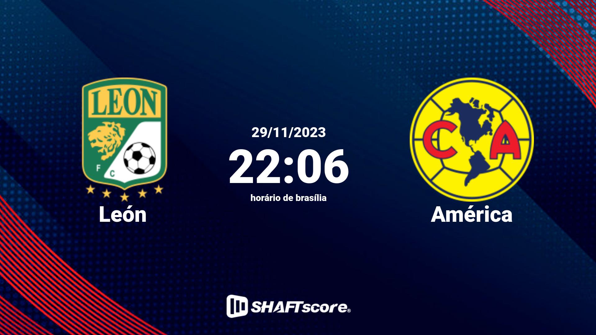 Estatísticas do jogo León vs América 29.11 22:06