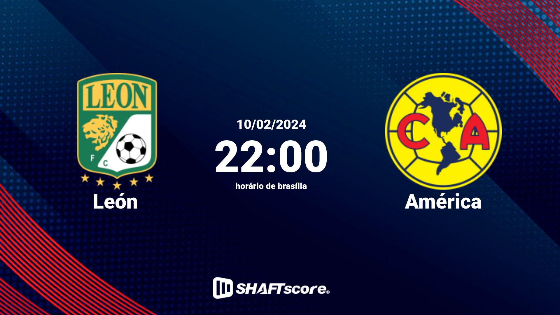 Estatísticas do jogo León vs América 10.02 22:00