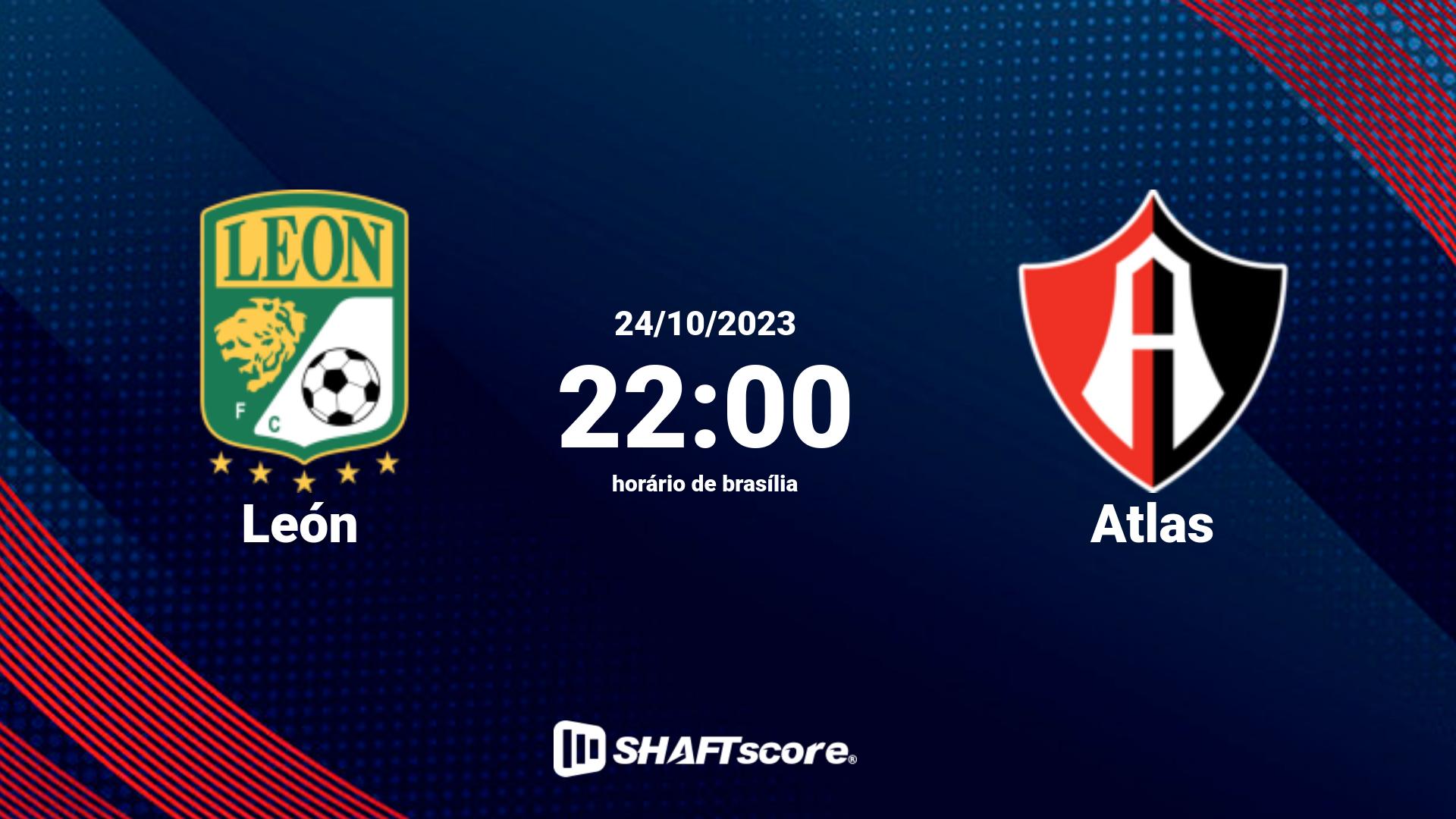 Estatísticas do jogo León vs Atlas 24.10 22:00