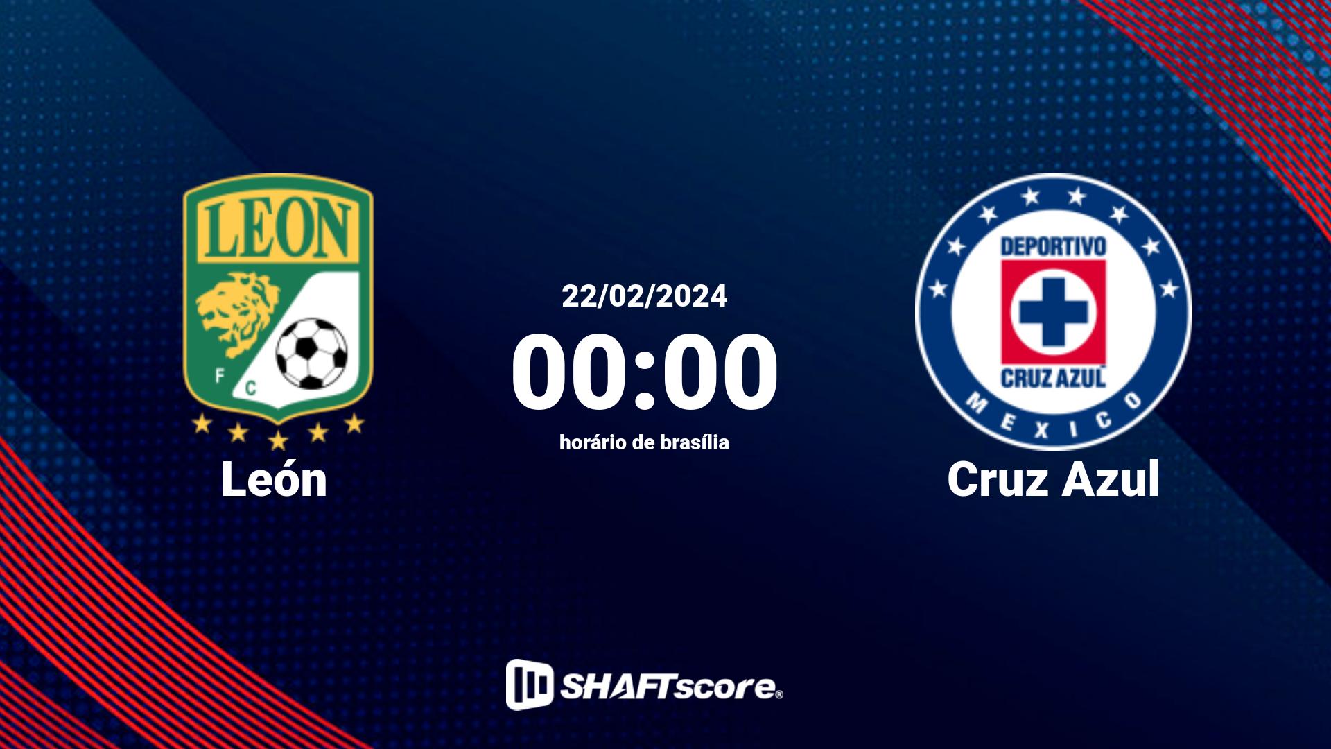 Estatísticas do jogo León vs Cruz Azul 22.02 00:00