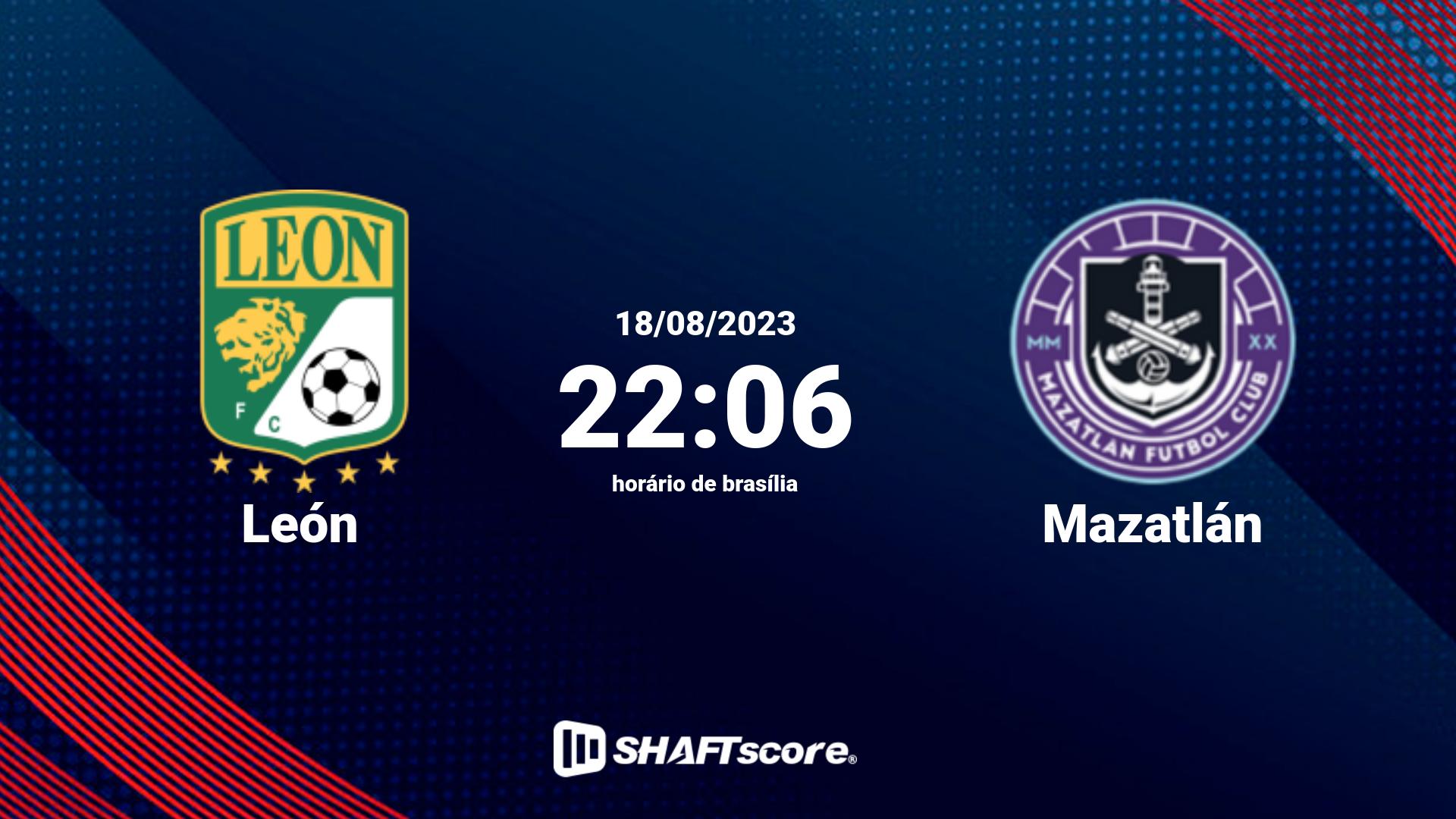 Estatísticas do jogo León vs Mazatlán 18.08 22:06