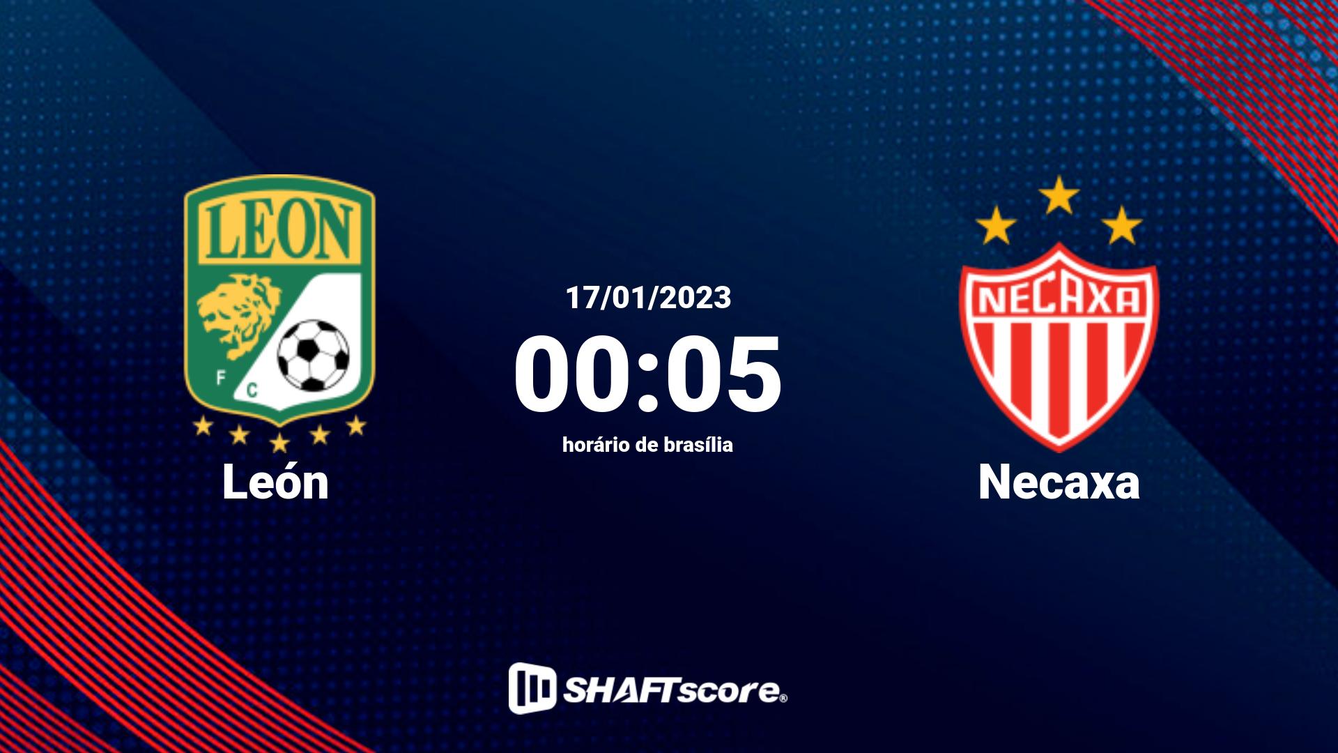 Estatísticas do jogo León vs Necaxa 17.01 00:05