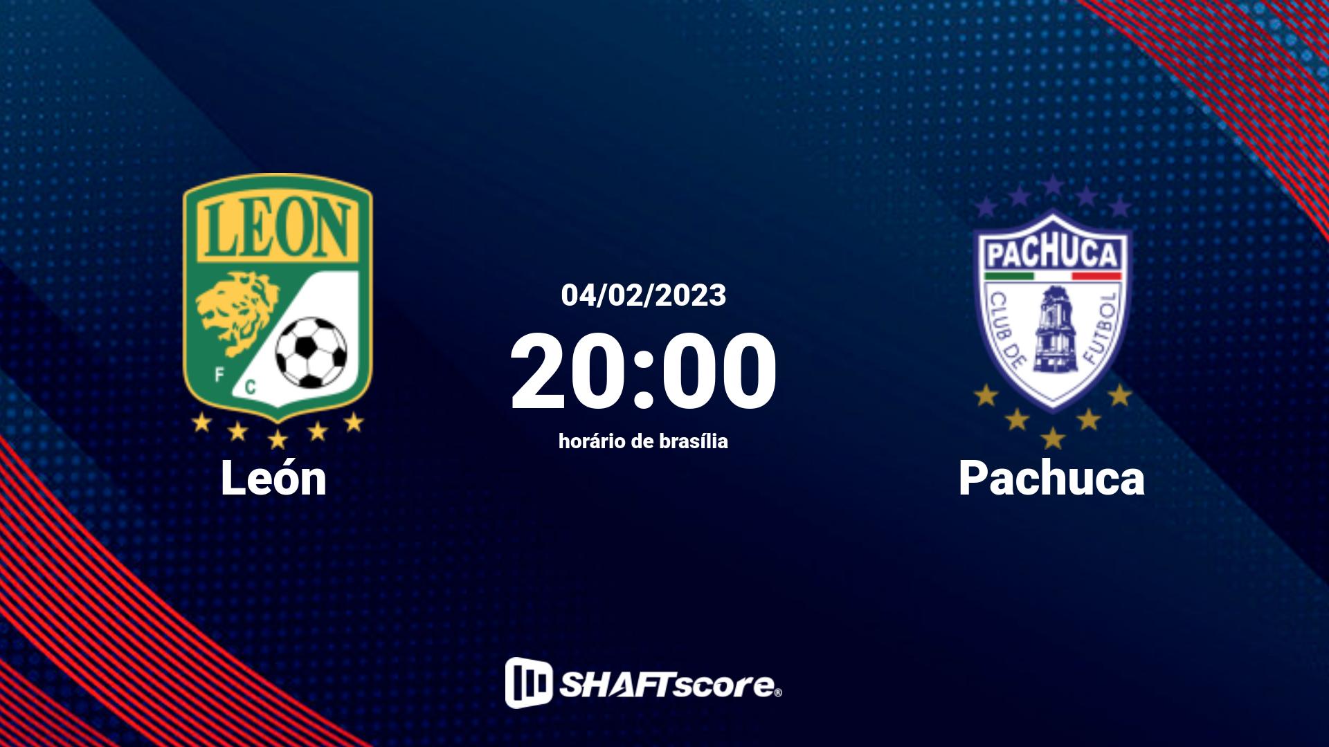 Estatísticas do jogo León vs Pachuca 04.02 20:00