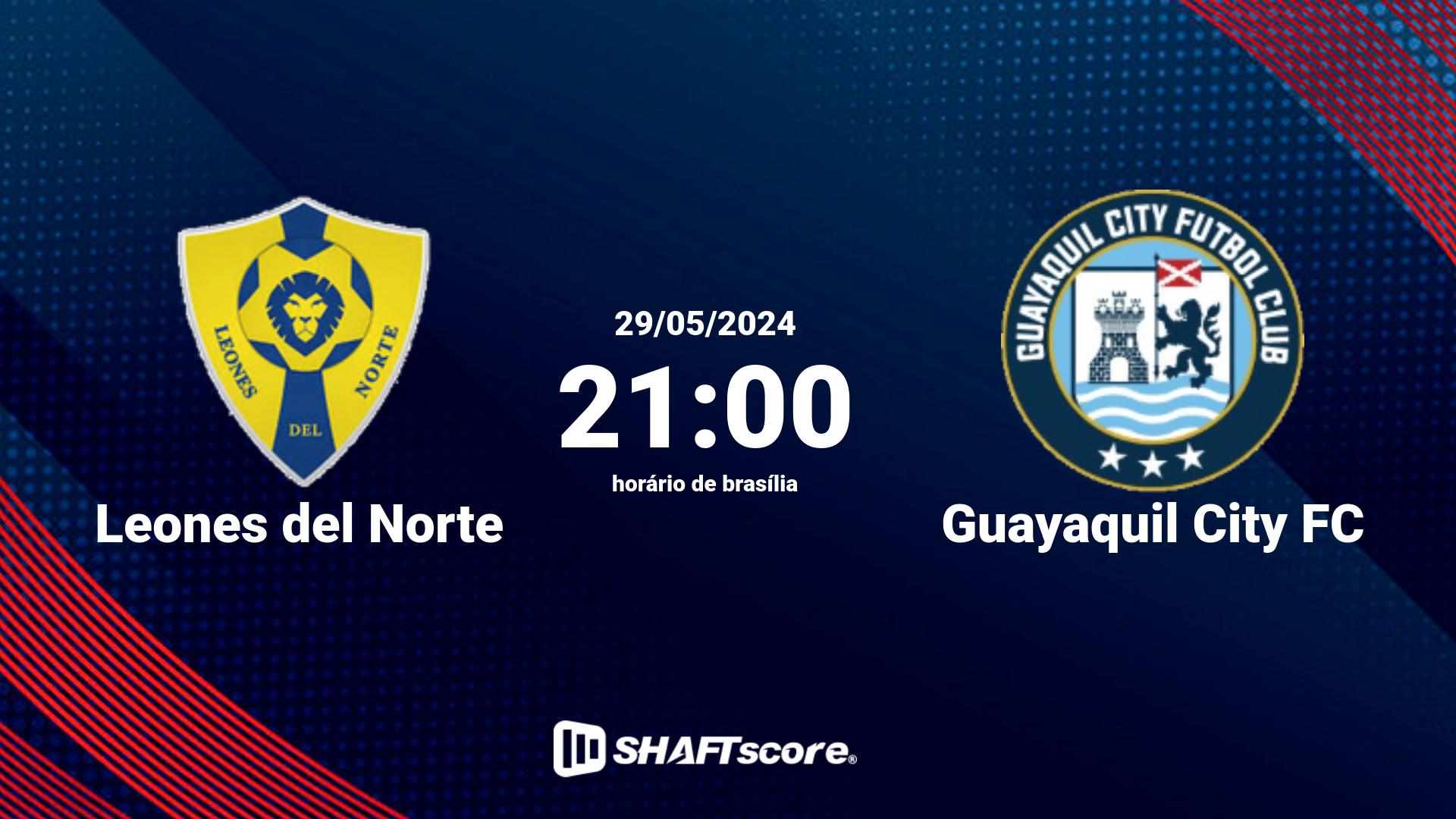 Estatísticas do jogo Leones del Norte vs Guayaquil City FC 29.05 21:00