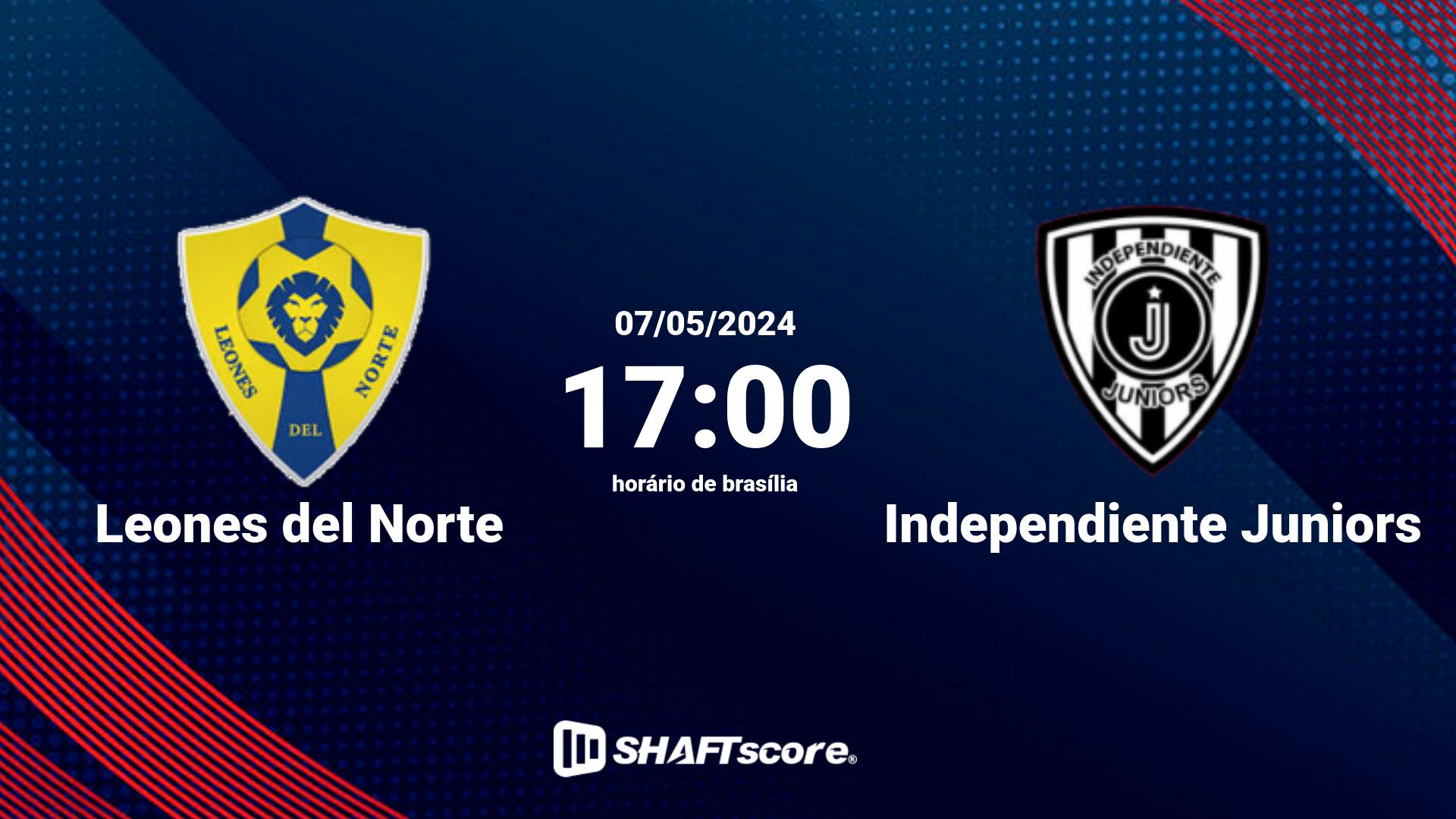 Estatísticas do jogo Leones del Norte vs Independiente Juniors 07.05 17:00