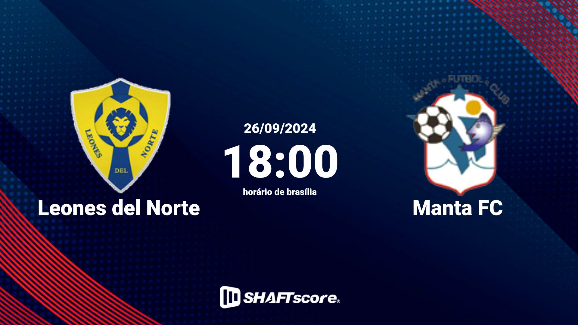 Estatísticas do jogo Leones del Norte vs Manta FC 26.09 18:00