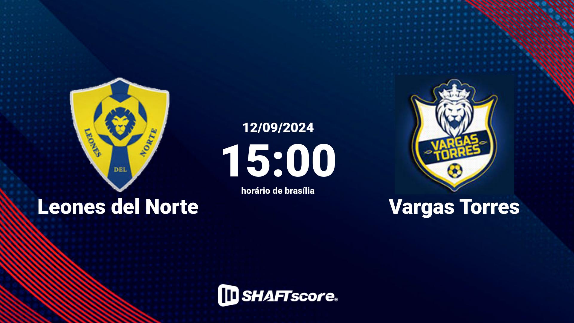 Estatísticas do jogo Leones del Norte vs Vargas Torres 12.09 15:00