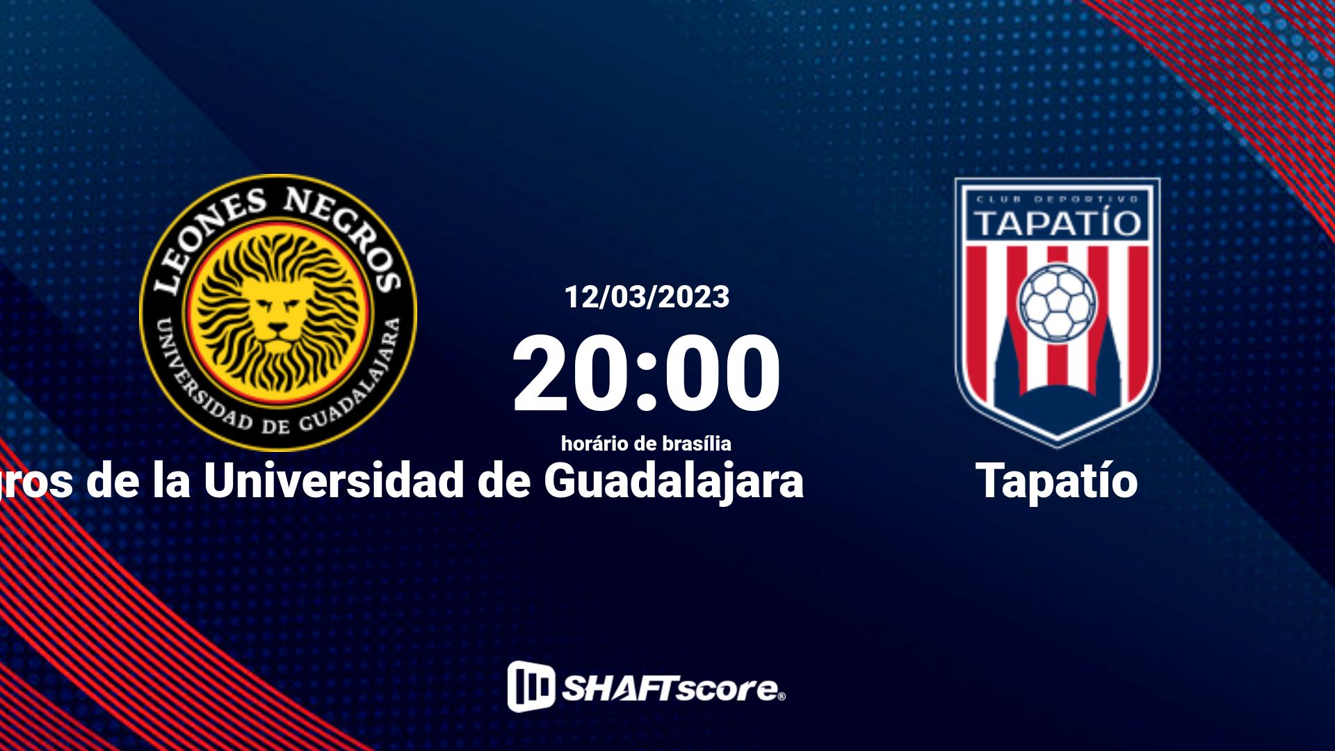 Estatísticas do jogo Leones Negros de la Universidad de Guadalajara vs Tapatío 12.03 20:00