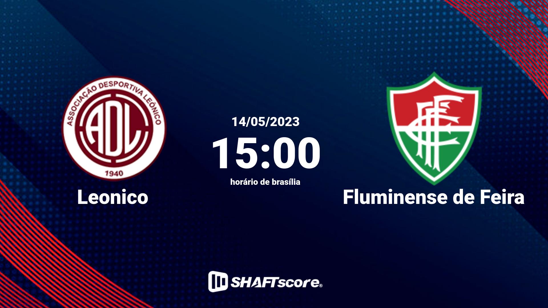 Estatísticas do jogo Leonico vs Fluminense de Feira 14.05 15:00