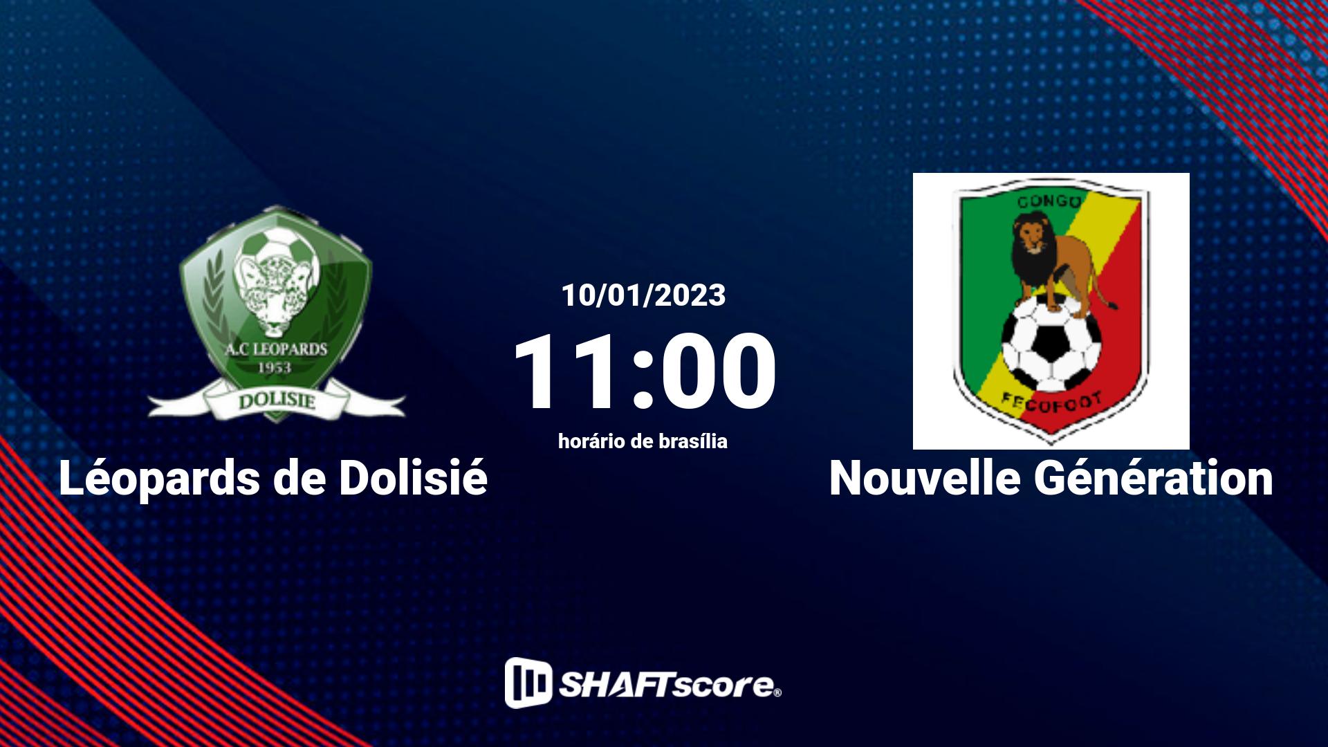 Estatísticas do jogo Léopards de Dolisié vs Nouvelle Génération 10.01 11:00