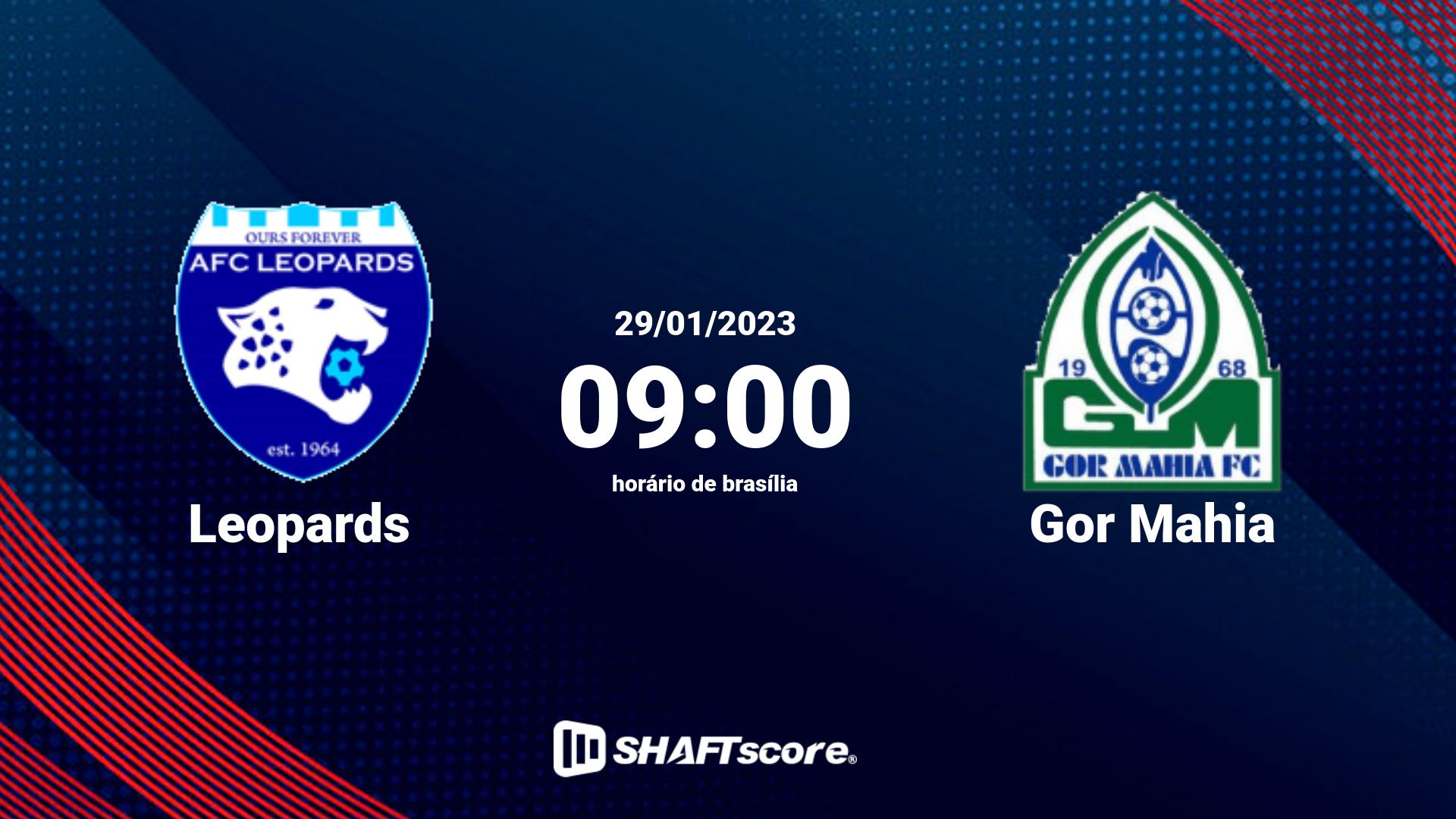 Estatísticas do jogo Leopards vs Gor Mahia 29.01 09:00