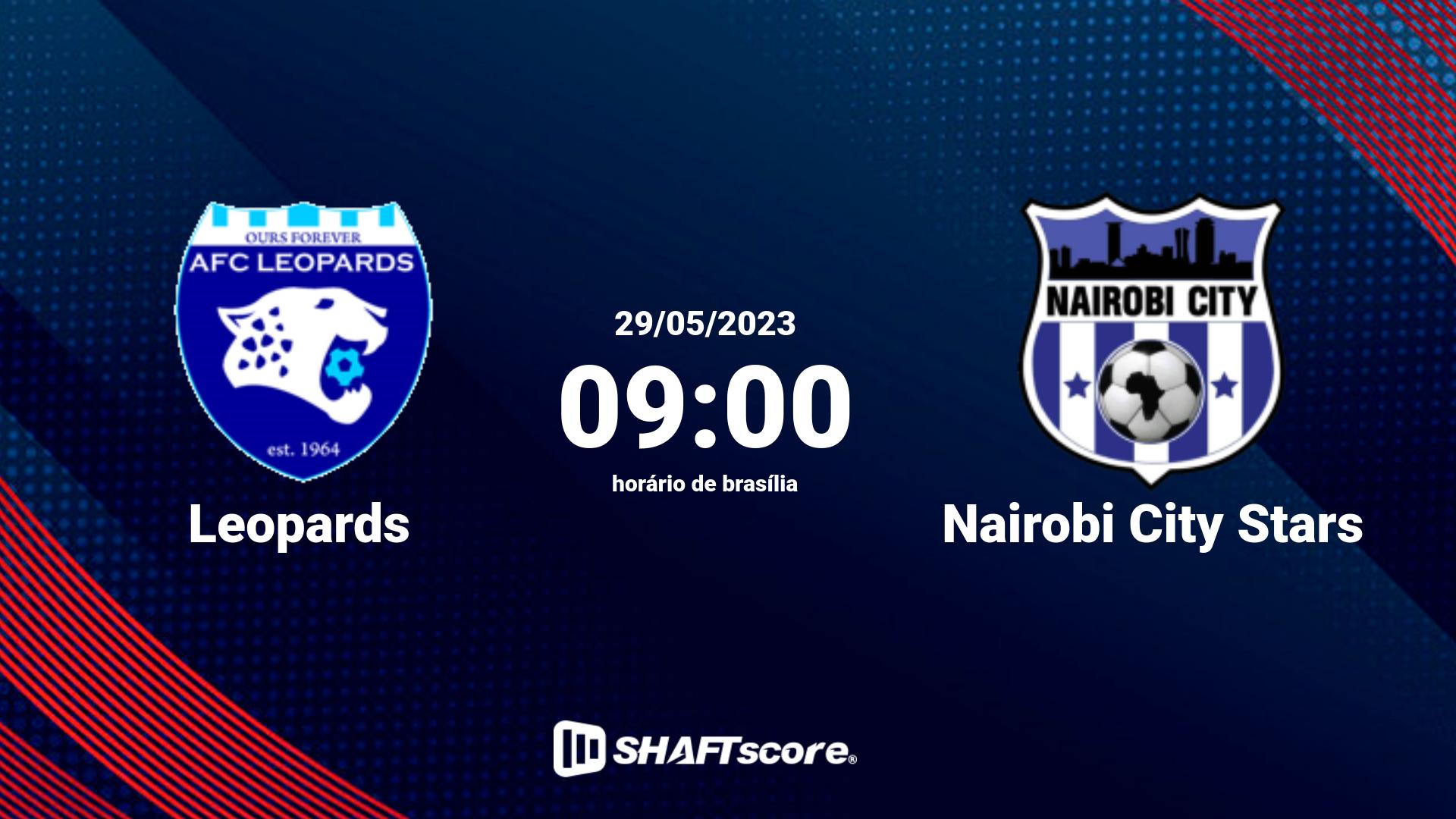 Estatísticas do jogo Leopards vs Nairobi City Stars 29.05 09:00