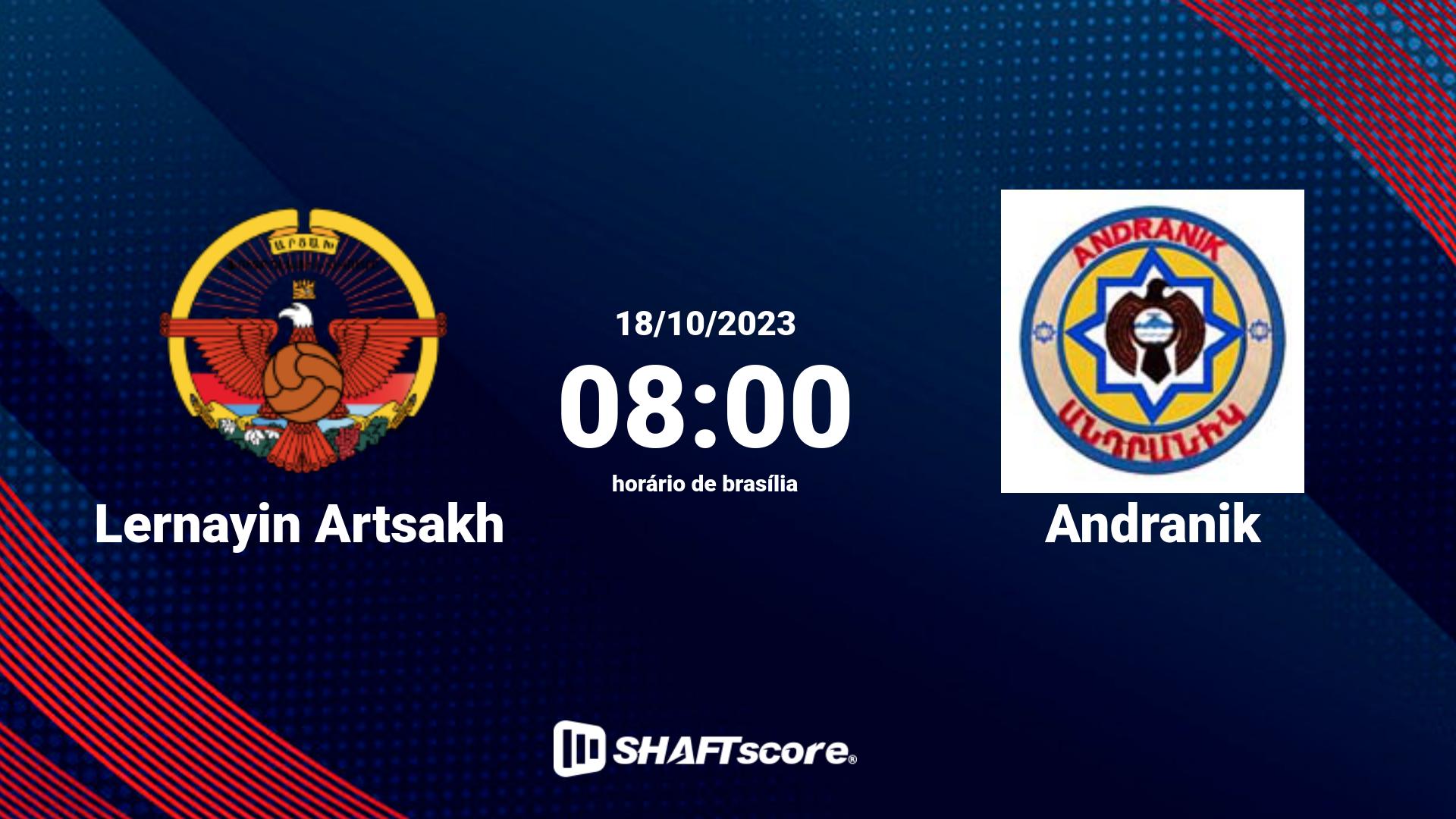 Estatísticas do jogo Lernayin Artsakh vs Andranik 18.10 08:00