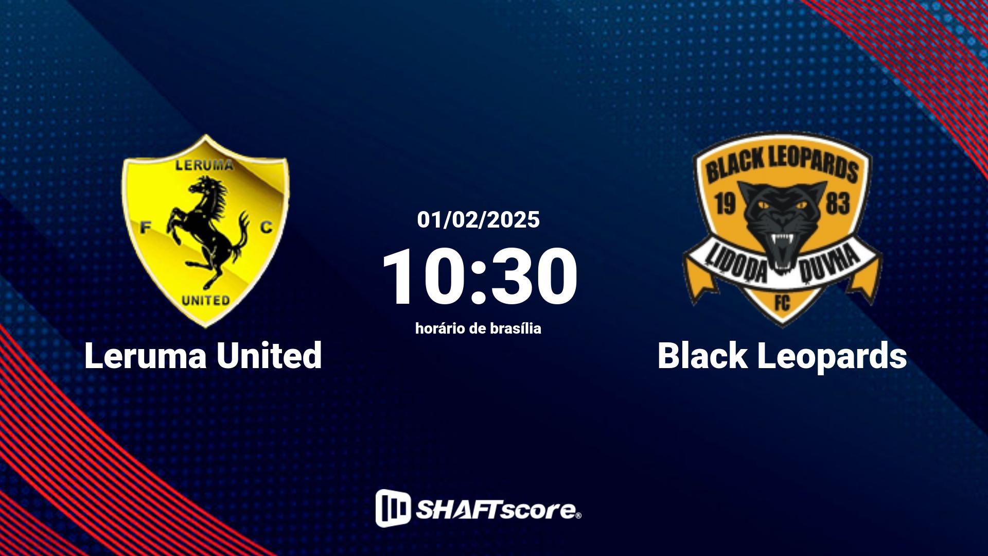 Estatísticas do jogo Leruma United vs Black Leopards 01.02 10:30