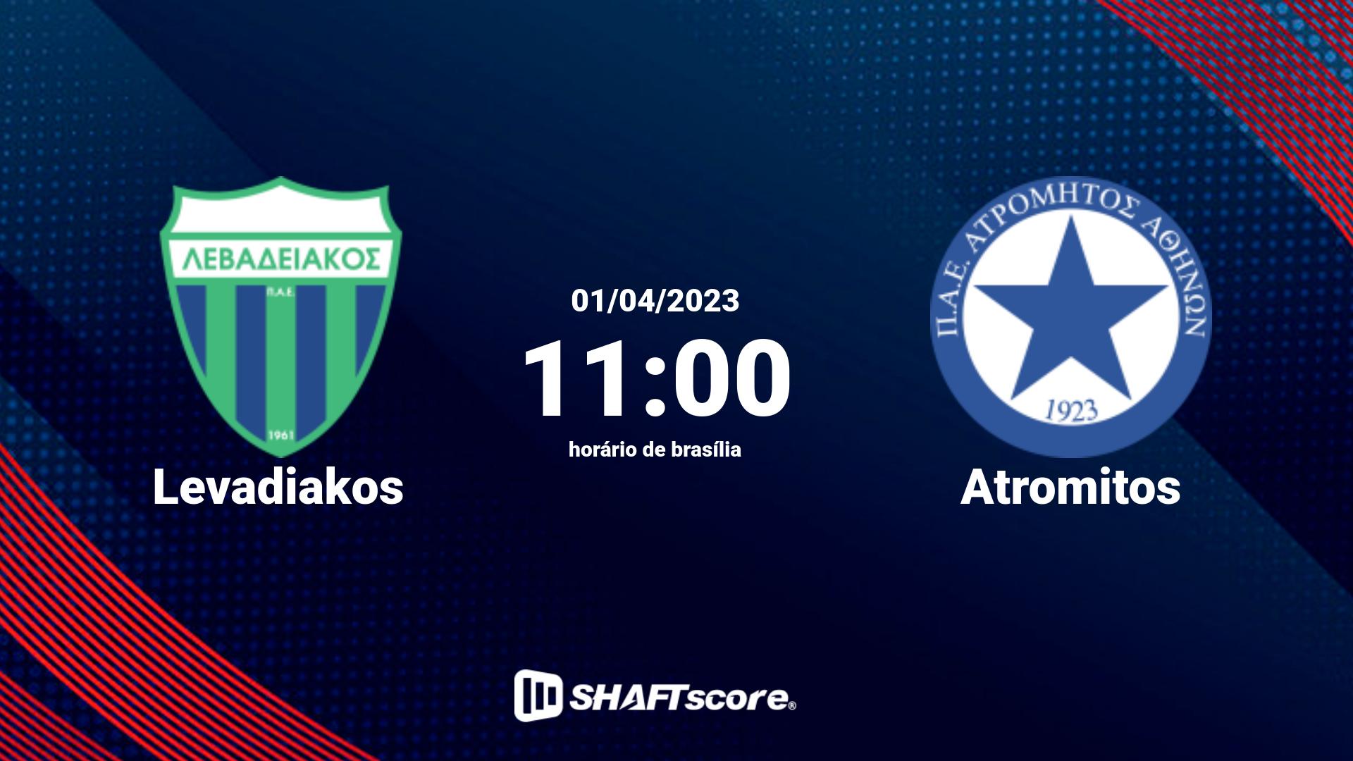 Estatísticas do jogo Levadiakos vs Atromitos 01.04 11:00