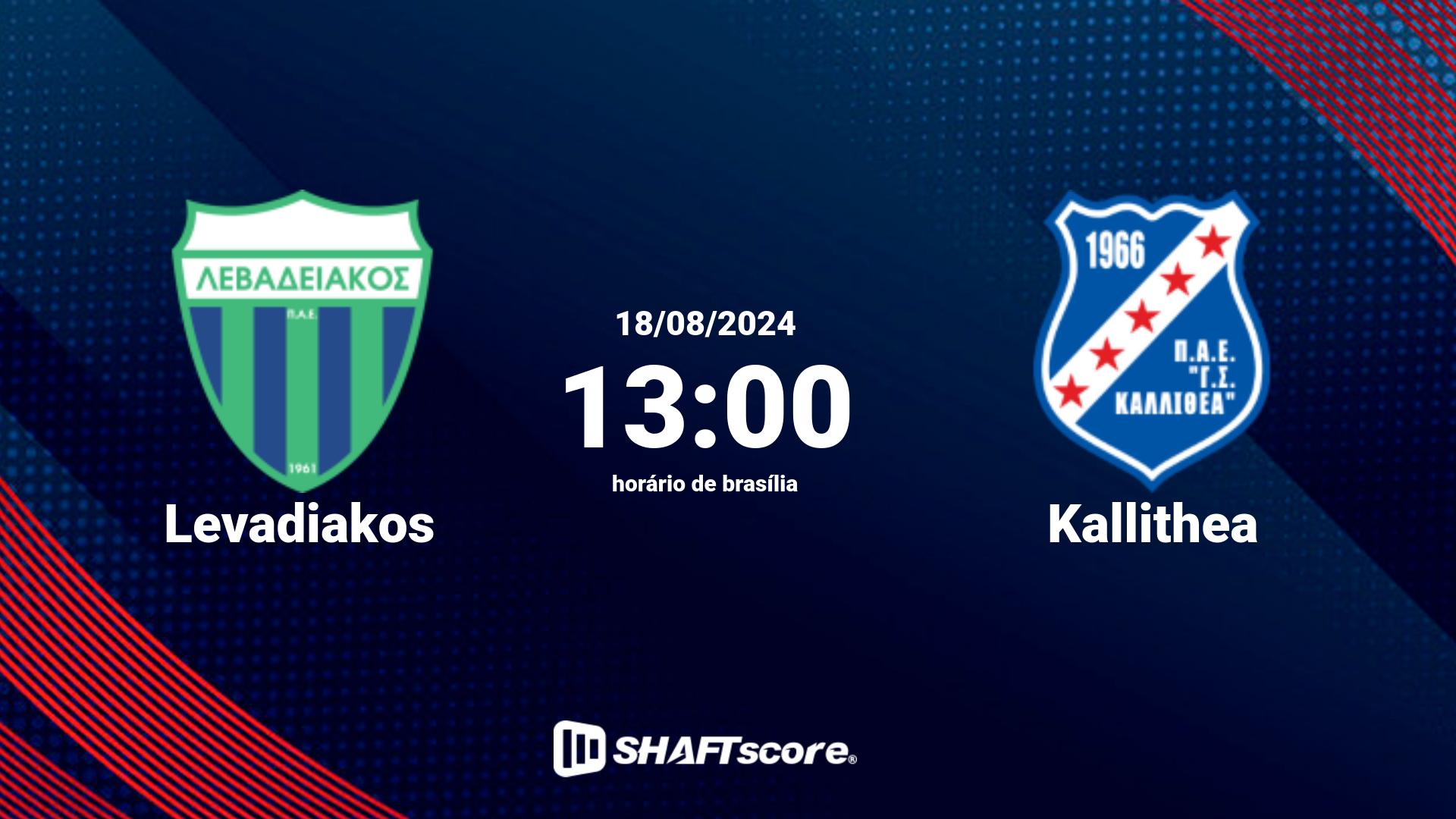 Estatísticas do jogo Levadiakos vs Kallithea 18.08 13:00