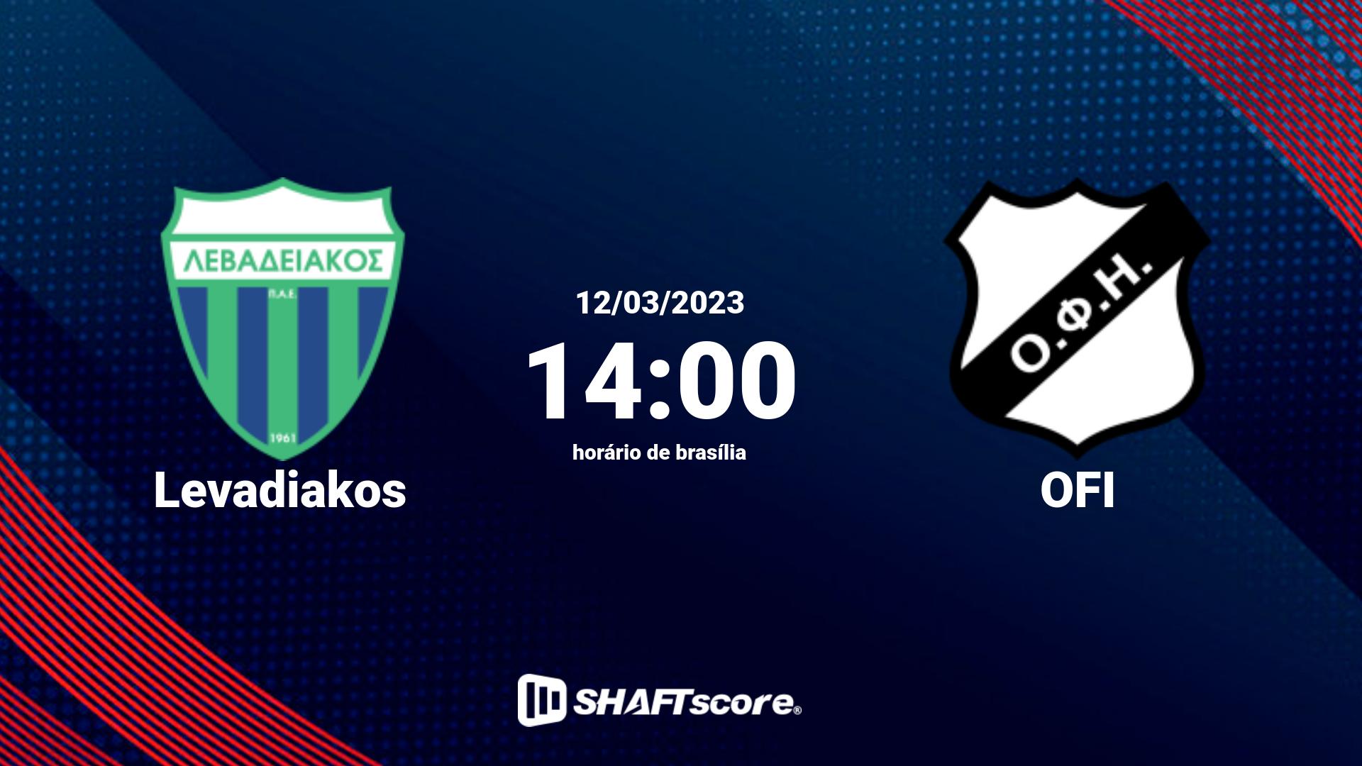 Estatísticas do jogo Levadiakos vs OFI 12.03 14:00