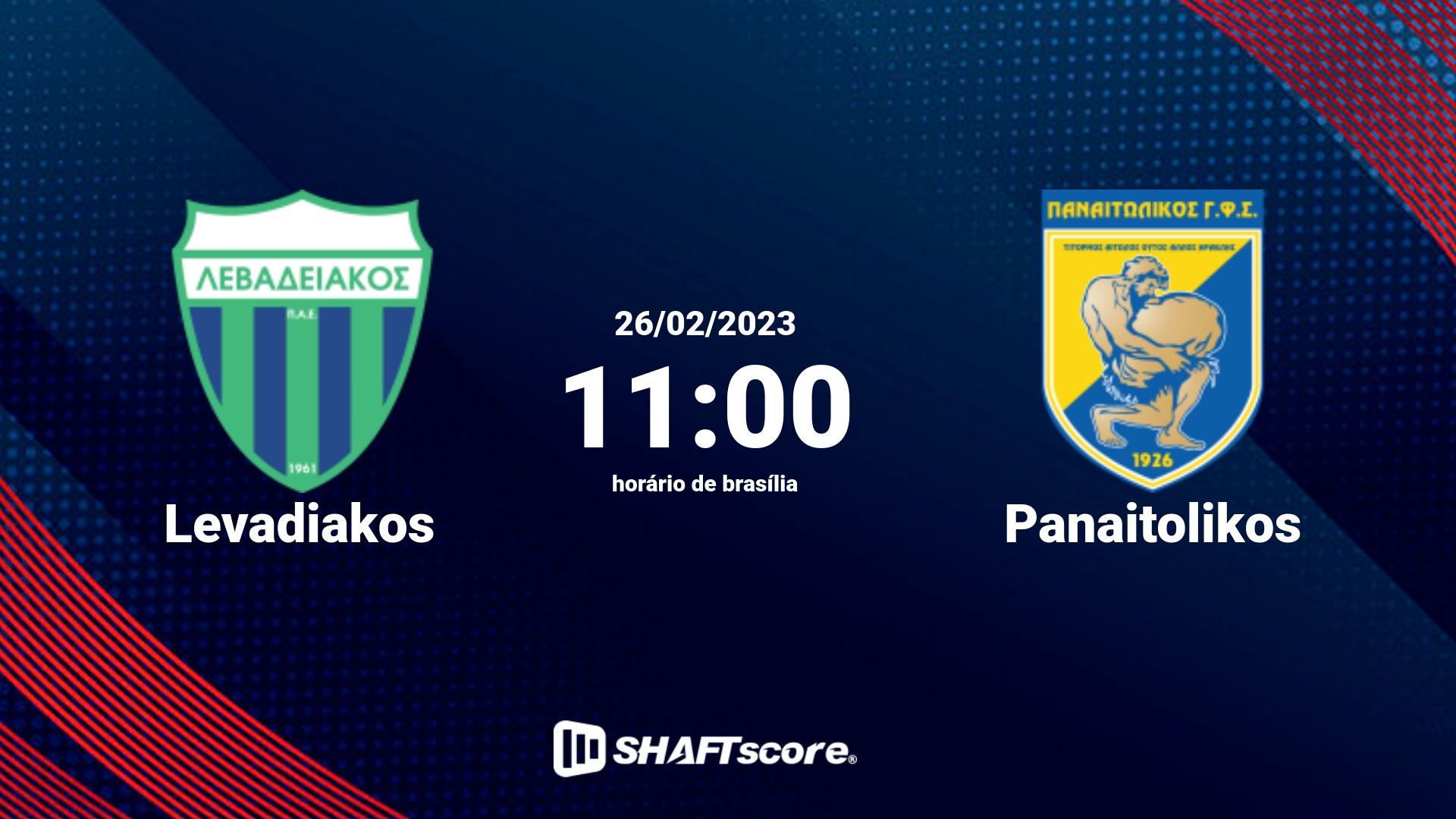 Estatísticas do jogo Levadiakos vs Panaitolikos 26.02 11:00