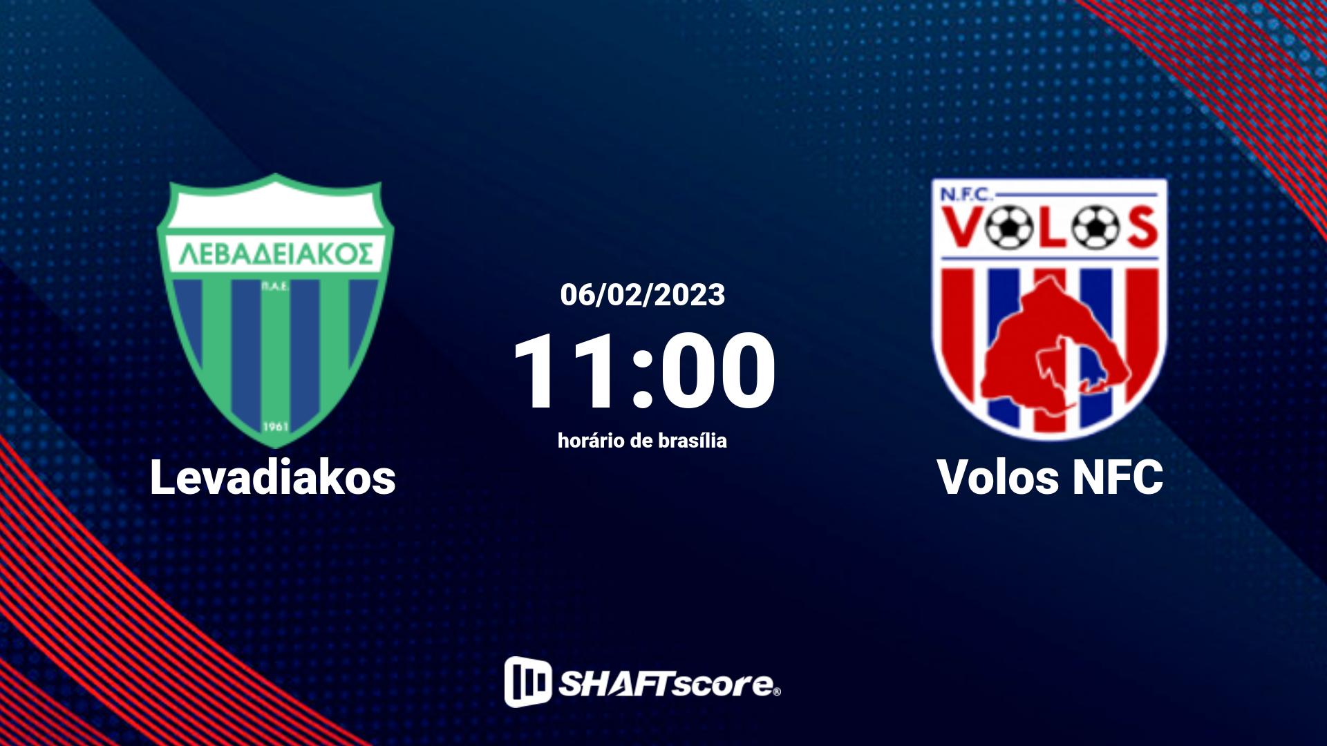 Estatísticas do jogo Levadiakos vs Volos NFC 06.02 11:00