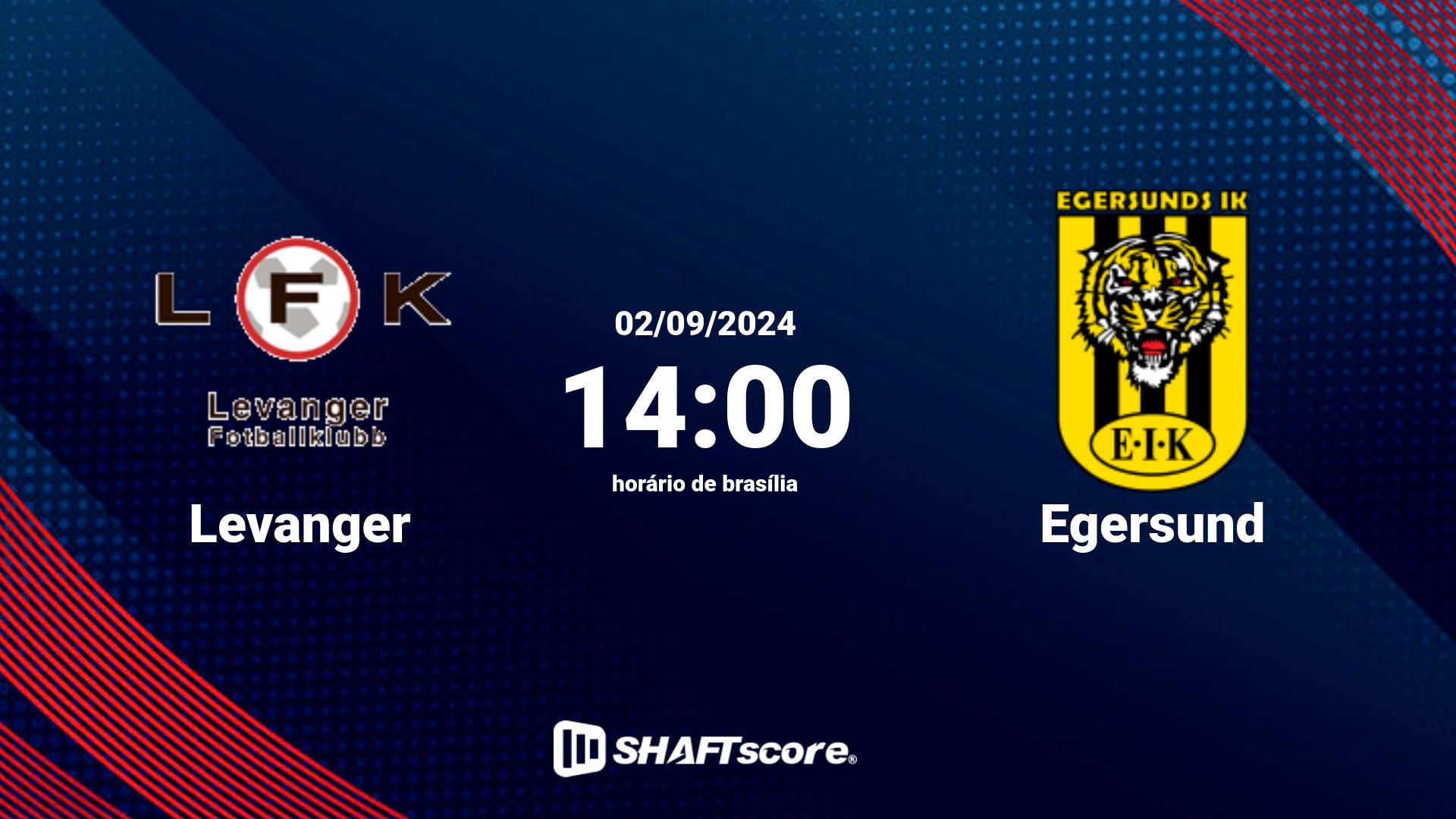 Estatísticas do jogo Levanger vs Egersund 02.09 14:00