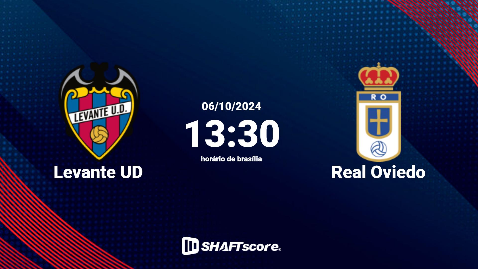 Estatísticas do jogo Levante UD vs Real Oviedo 06.10 13:30