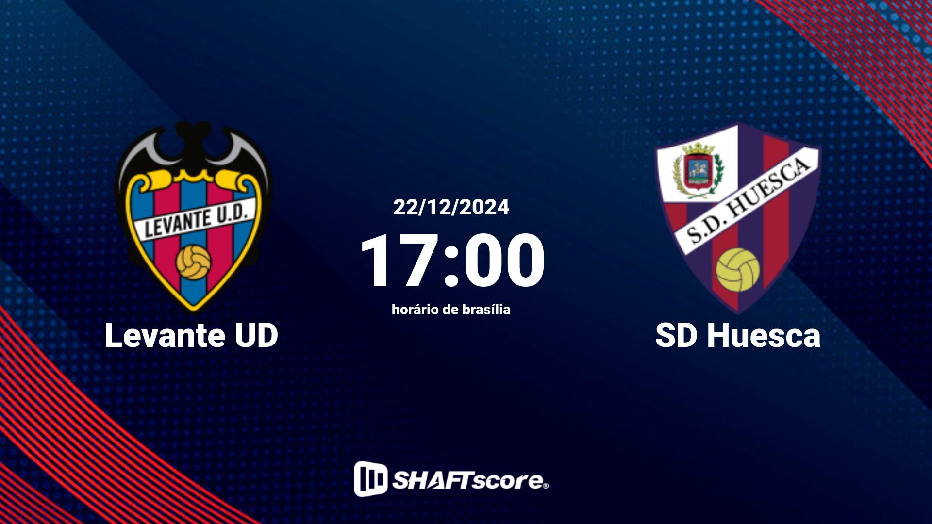 Estatísticas do jogo Levante UD vs SD Huesca 22.12 17:00