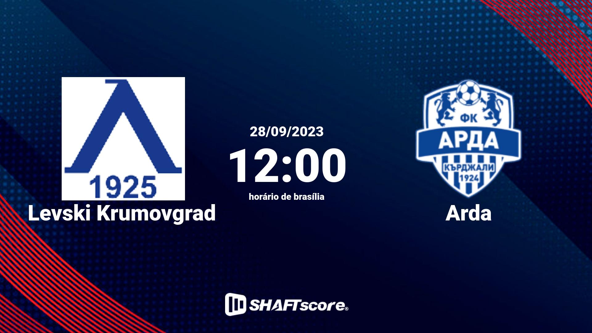 Estatísticas do jogo Levski Krumovgrad vs Arda 28.09 12:00