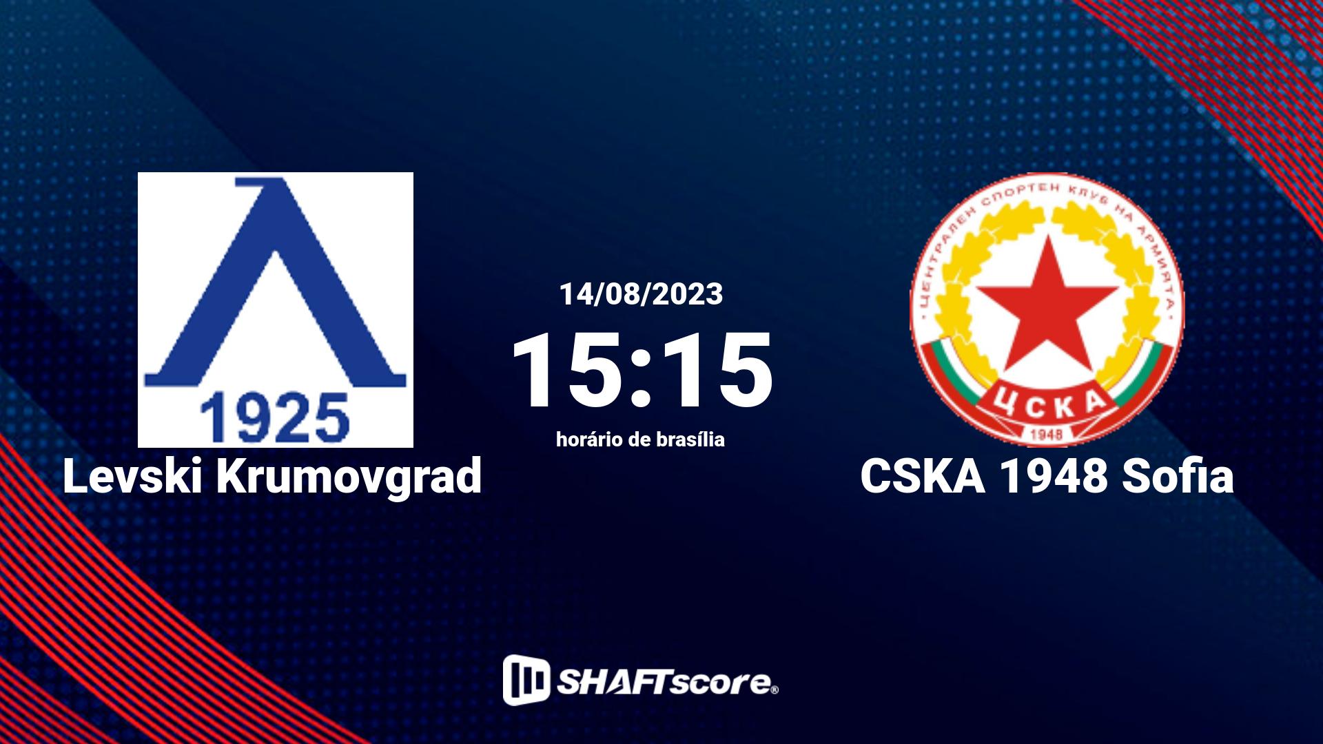 Estatísticas do jogo Levski Krumovgrad vs CSKA 1948 Sofia 14.08 15:15