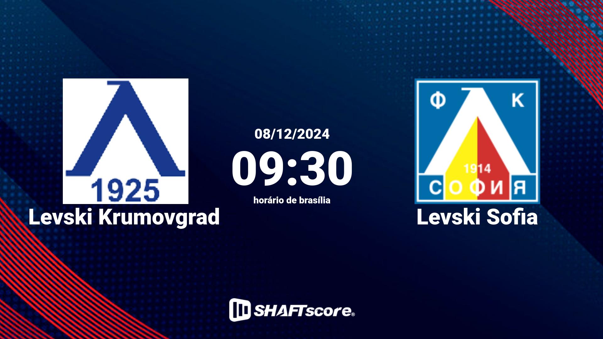 Estatísticas do jogo Levski Krumovgrad vs Levski Sofia 08.12 09:30