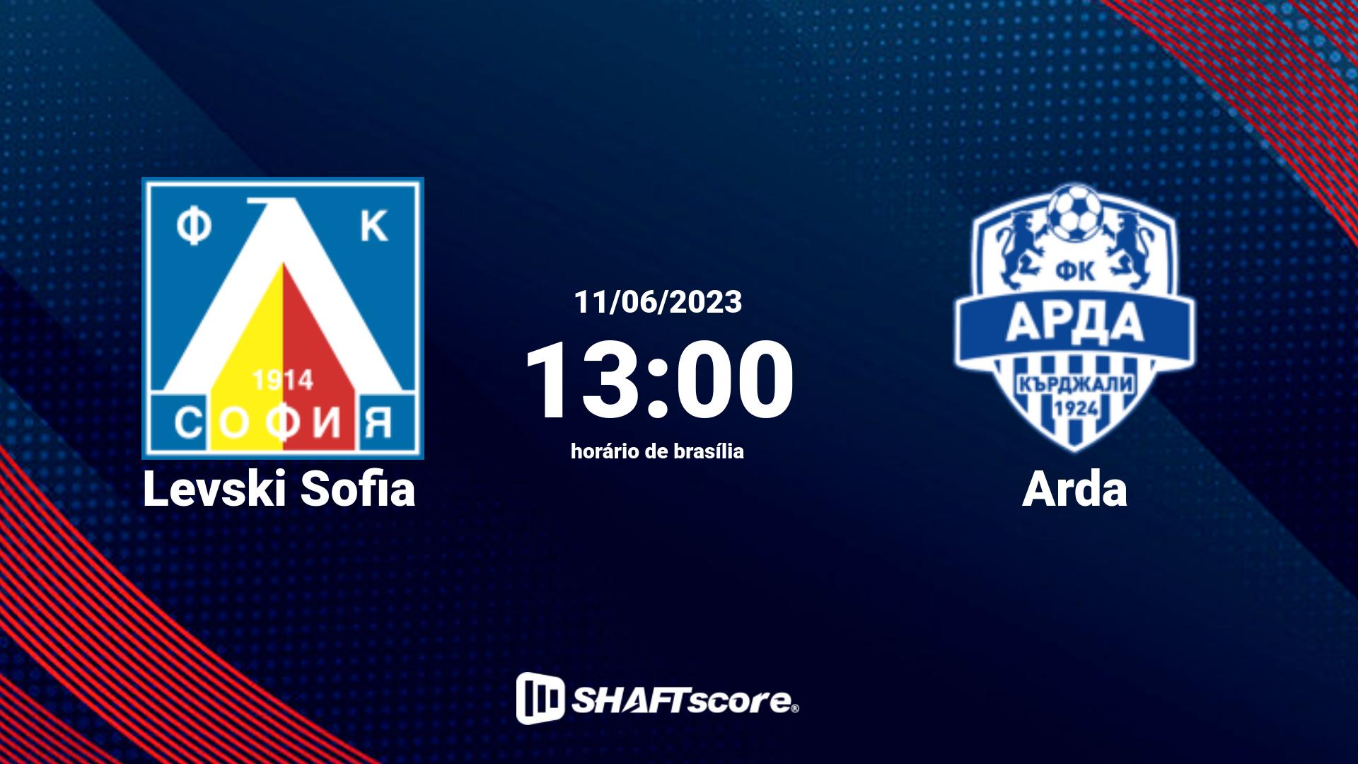 Estatísticas do jogo Levski Sofia vs Arda 11.06 13:00