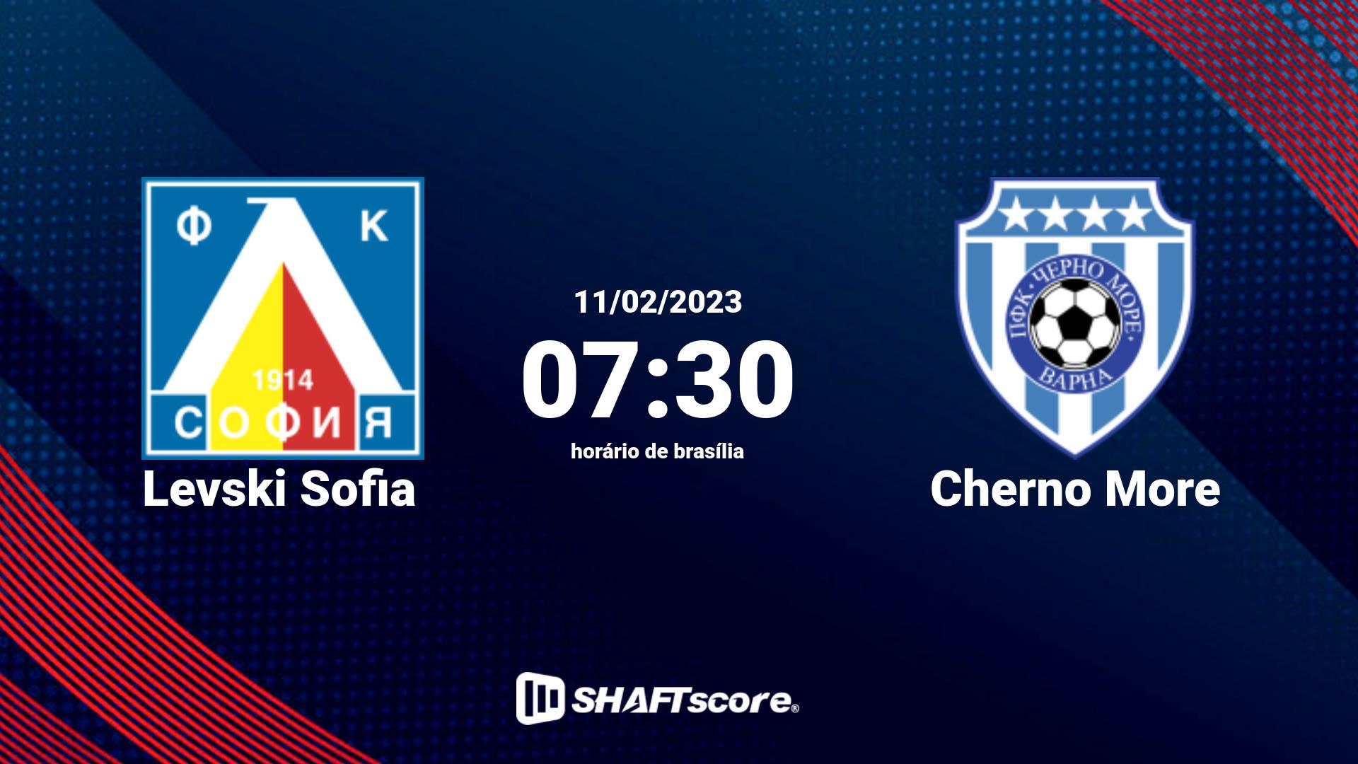 Estatísticas do jogo Levski Sofia vs Cherno More 11.02 07:30