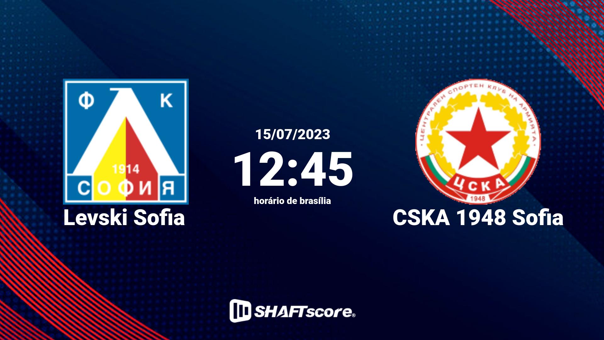 Estatísticas do jogo Levski Sofia vs CSKA 1948 Sofia 15.07 12:45