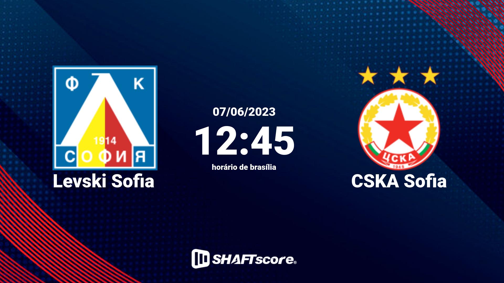 Estatísticas do jogo Levski Sofia vs CSKA Sofia 07.06 12:45