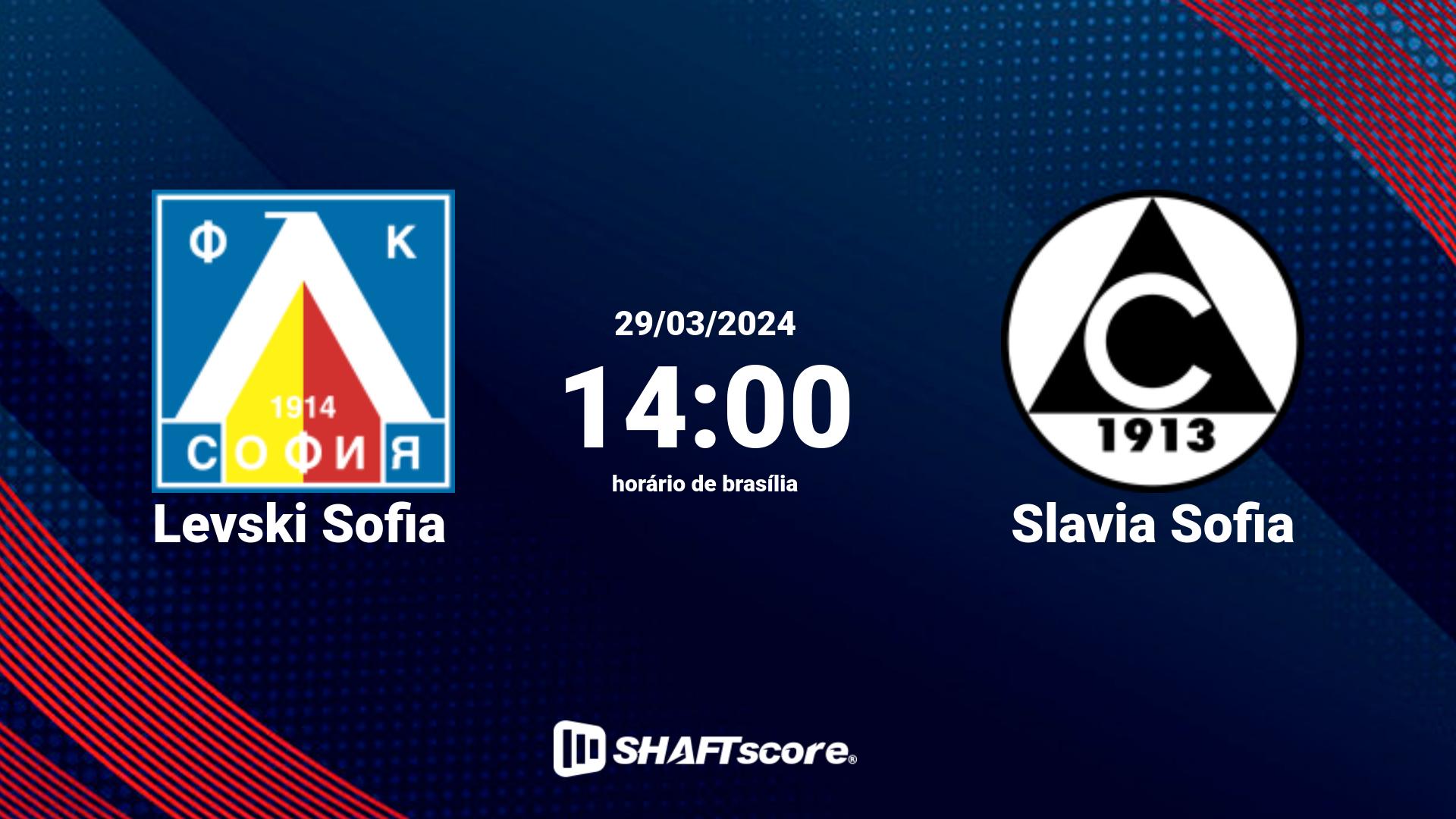 Estatísticas do jogo Levski Sofia vs Slavia Sofia 29.03 14:00