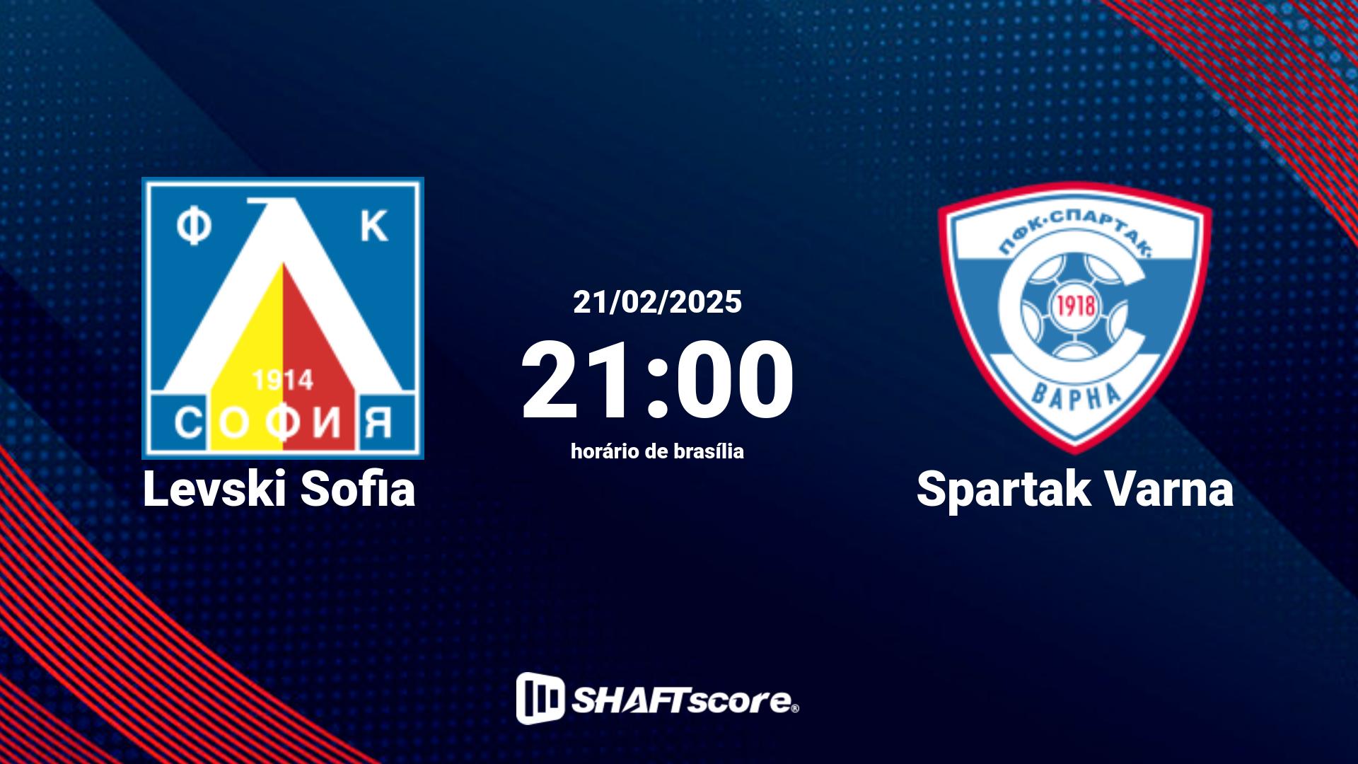 Estatísticas do jogo Levski Sofia vs Spartak Varna 21.02 21:00