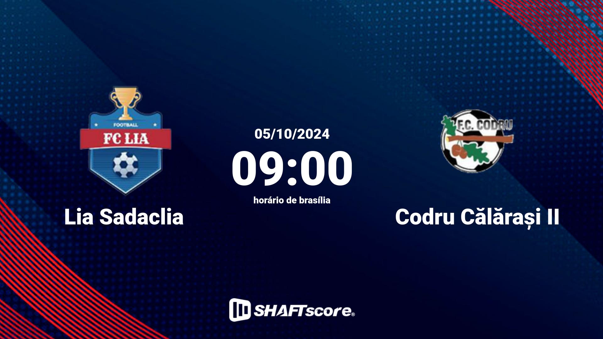 Estatísticas do jogo Lia Sadaclia vs Codru Călărași II 05.10 09:00