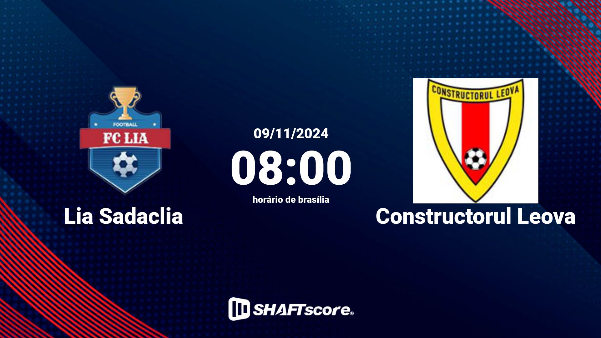 Estatísticas do jogo Lia Sadaclia vs Constructorul Leova 09.11 08:00