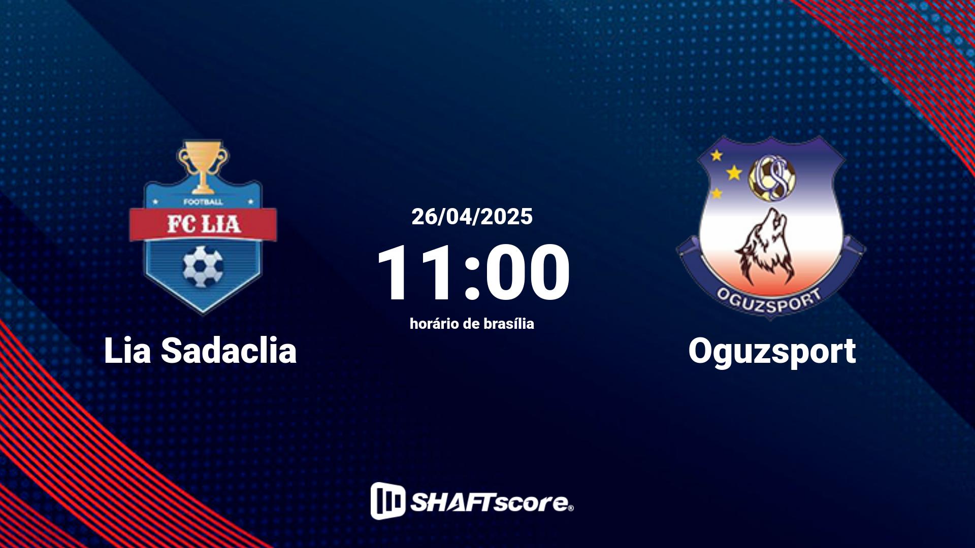 Estatísticas do jogo Lia Sadaclia vs Oguzsport 26.04 11:00