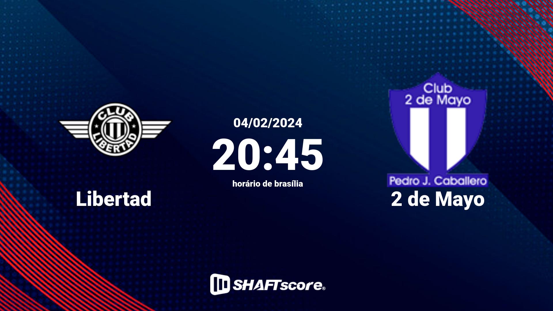 Estatísticas do jogo Libertad vs 2 de Mayo 04.02 20:45