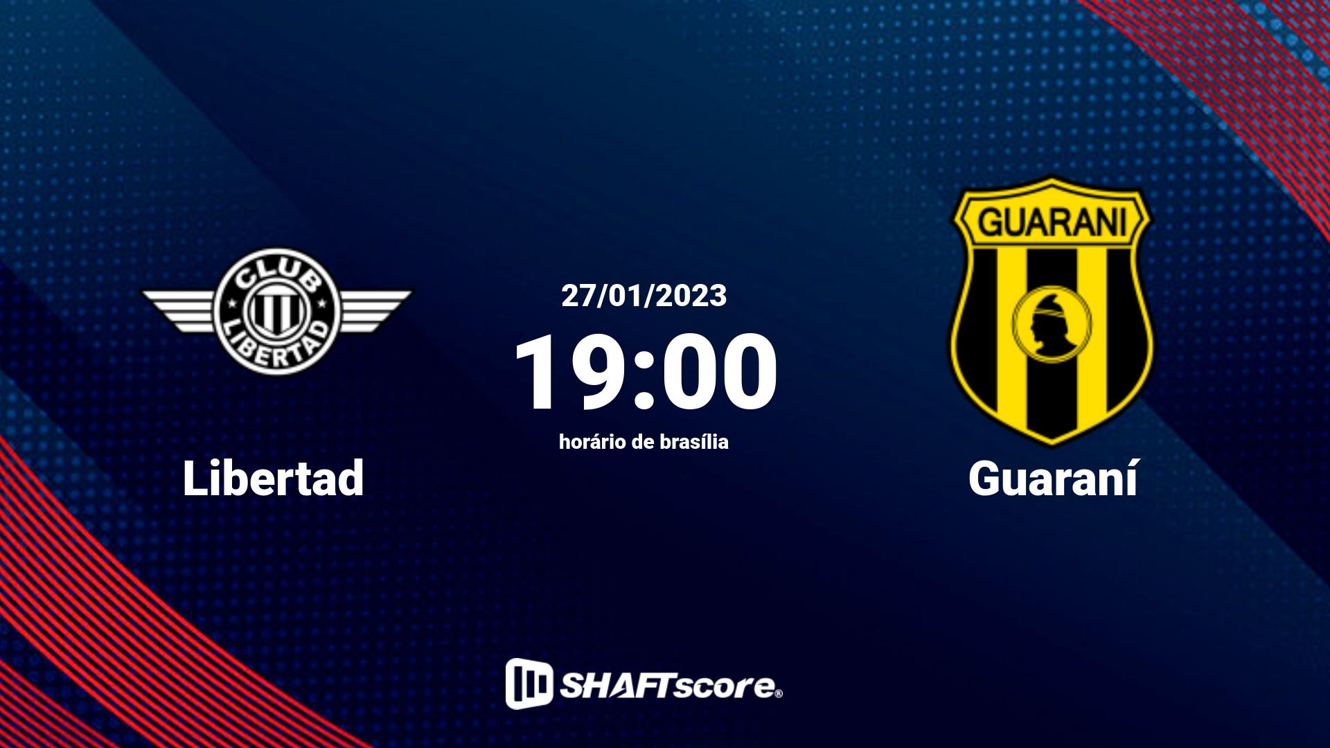 Estatísticas do jogo Libertad vs Guaraní 27.01 19:00