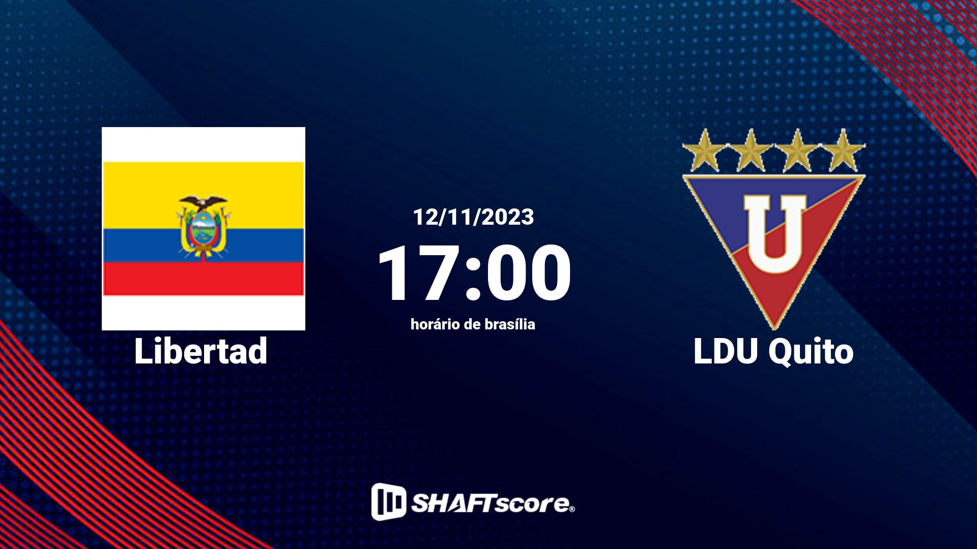 Estatísticas do jogo Libertad vs LDU Quito 12.11 17:00